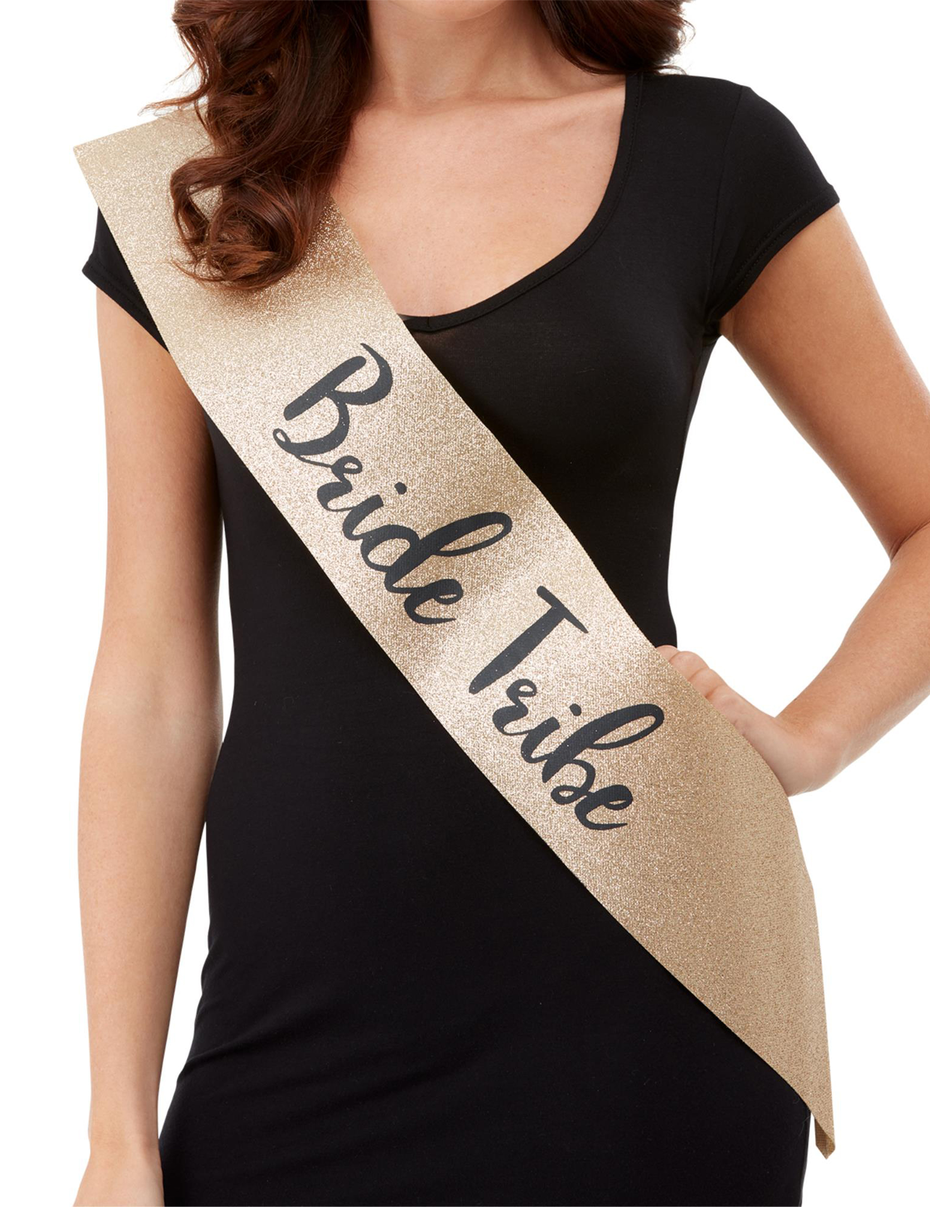 Schärpe "Bride Tribe" Junggesellinnen-Abschied-Accessoire gold
