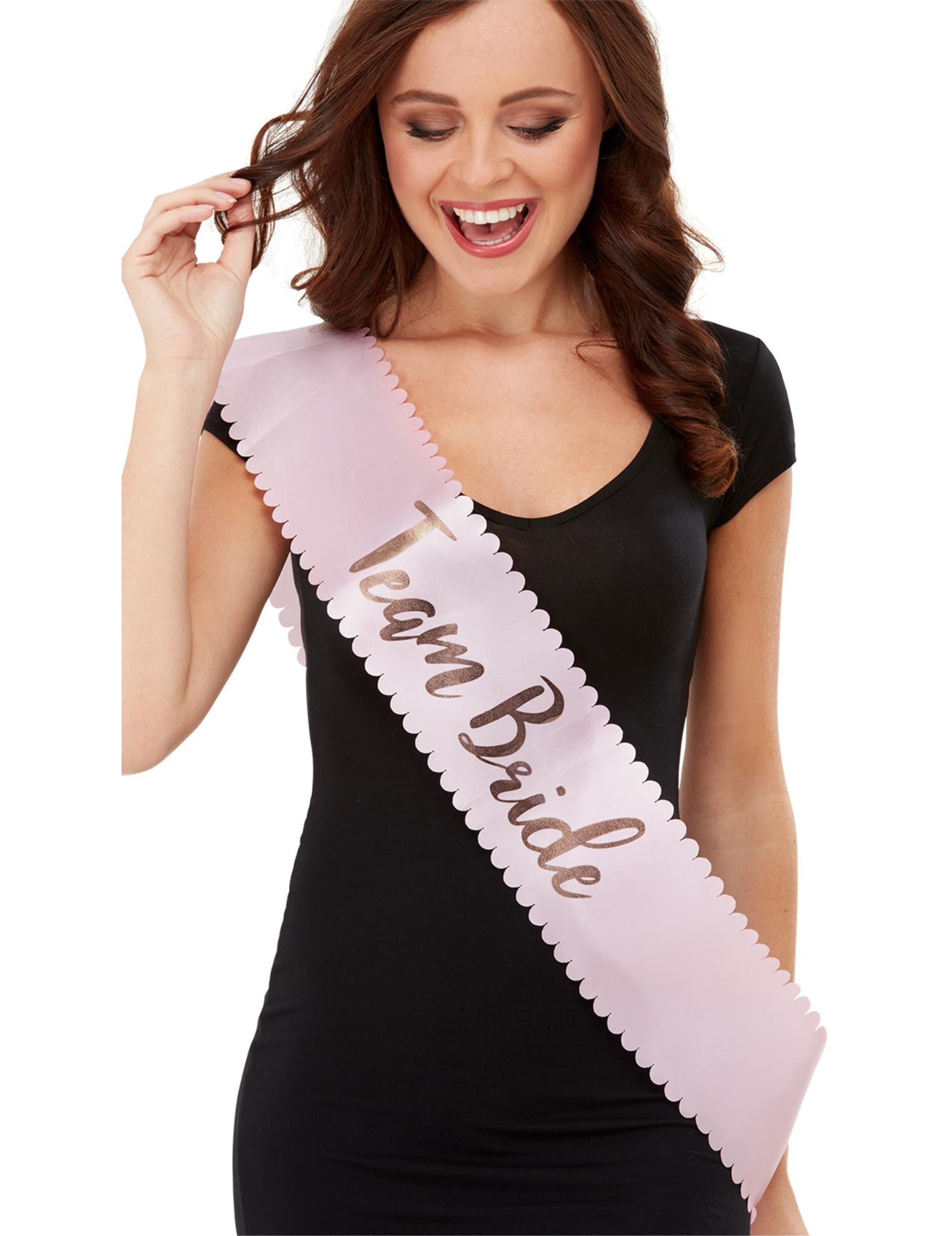 Schärpe Team Bride Junggesellinnen-Abschied-Accessoire rosa
