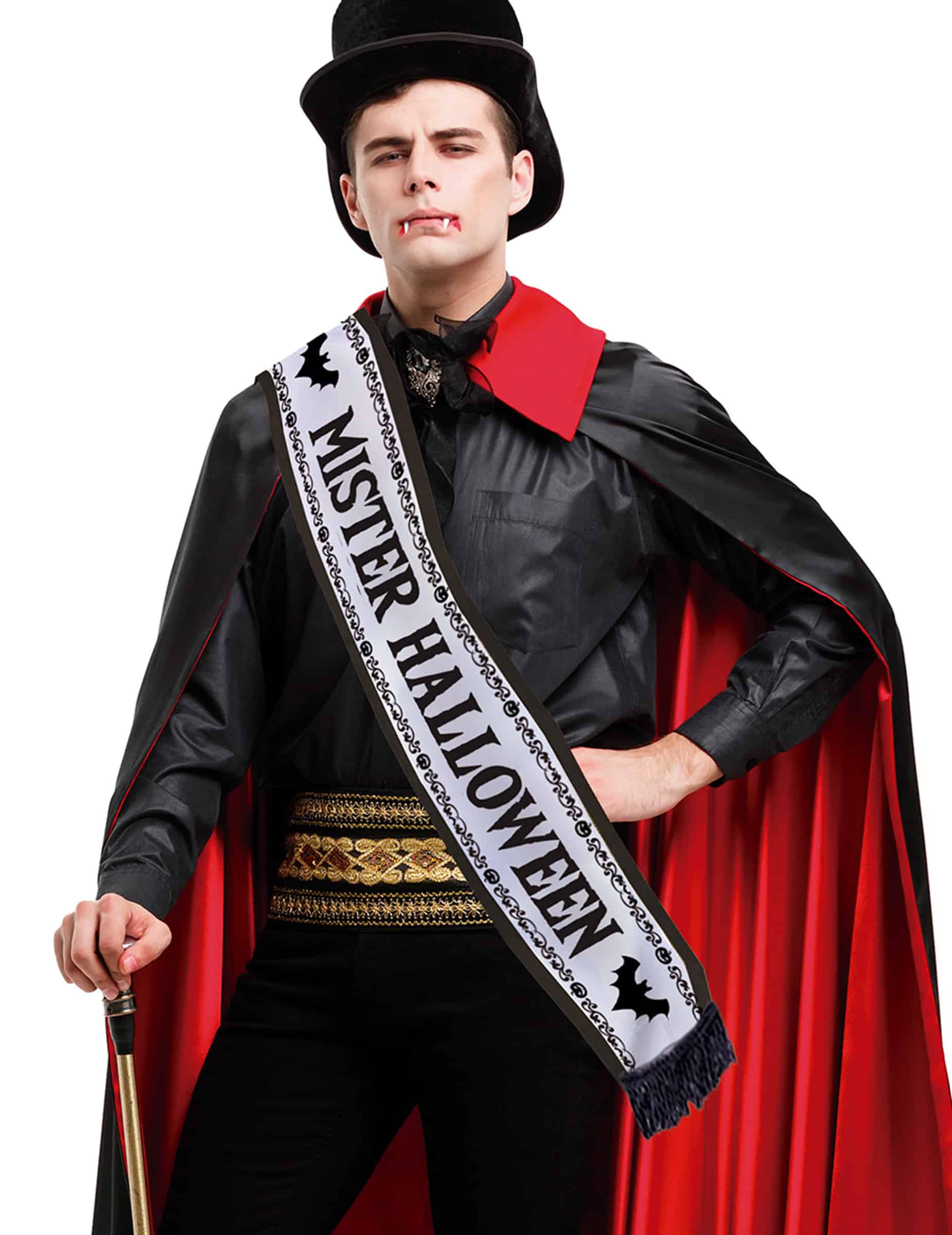 Schal Mister Halloween für Accessoire Erwachsene schwarz