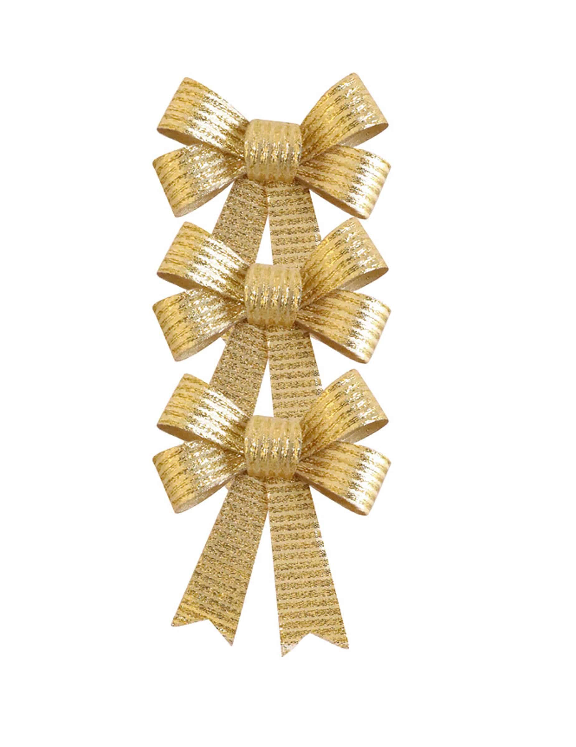 Schleifen Gold Glänzend 3er-Set 10 x 13 cm