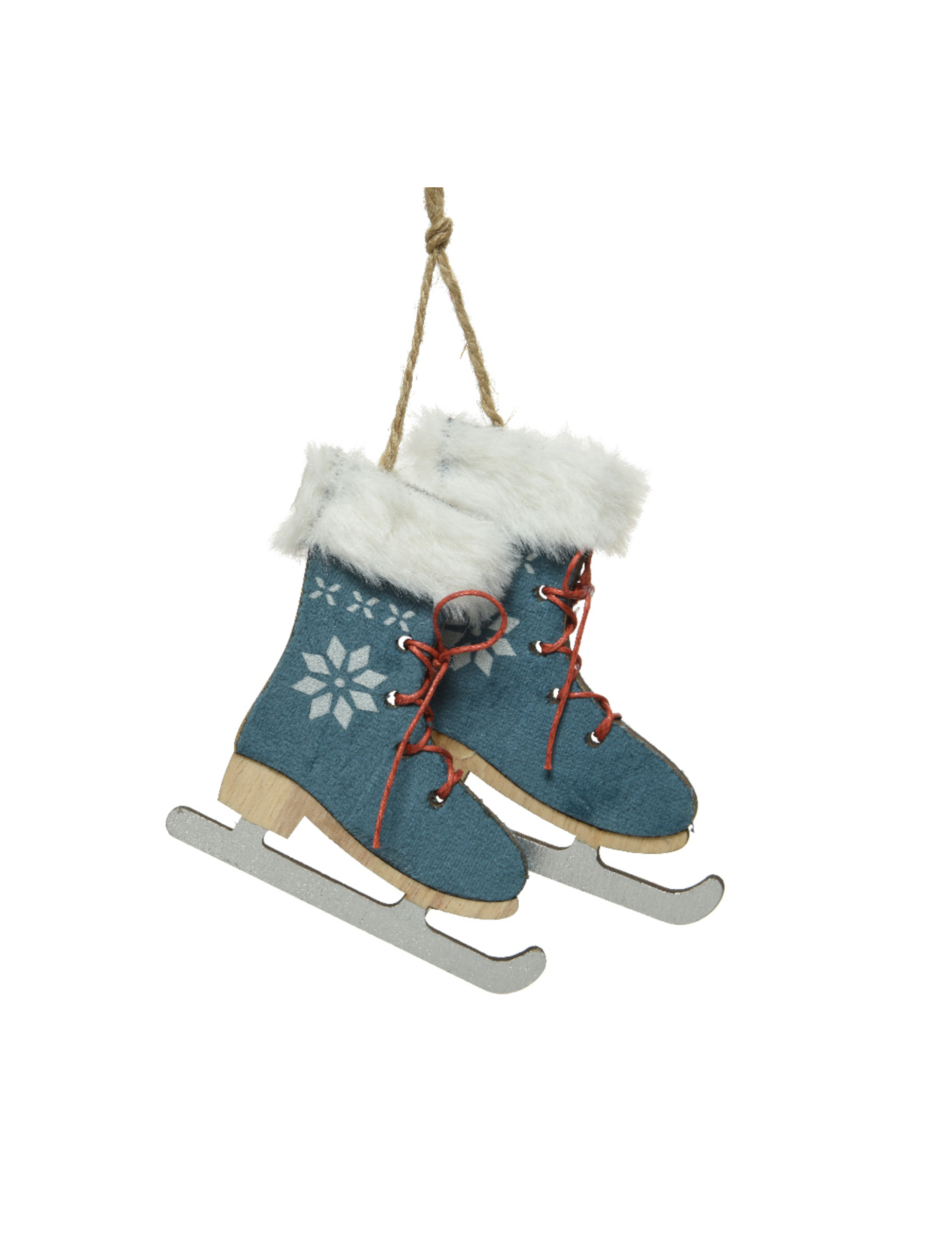 Schlittschuh-Anhänger Weihnachtsbaum-Schmuck bunt 9 cm