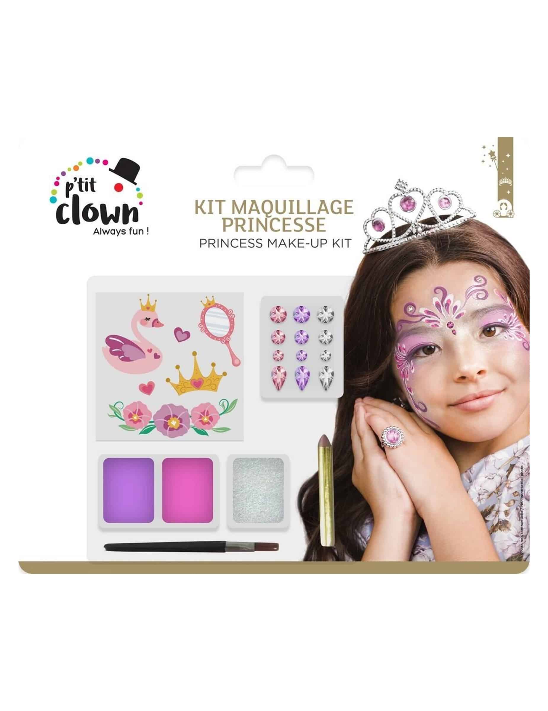 Schmink-Set mit Prinzessinnen-Tattoos für Kinder