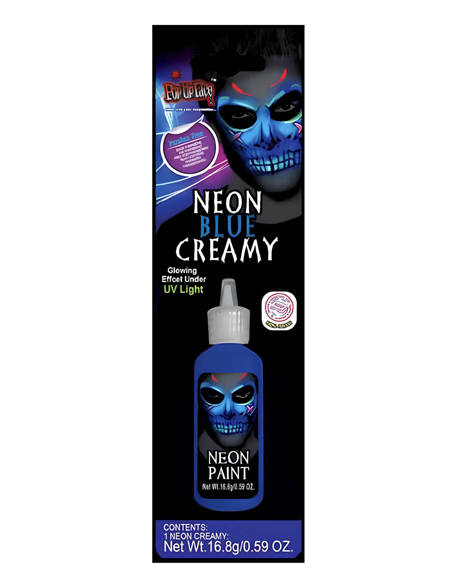 Schminkcreme Blau fluoreszierend