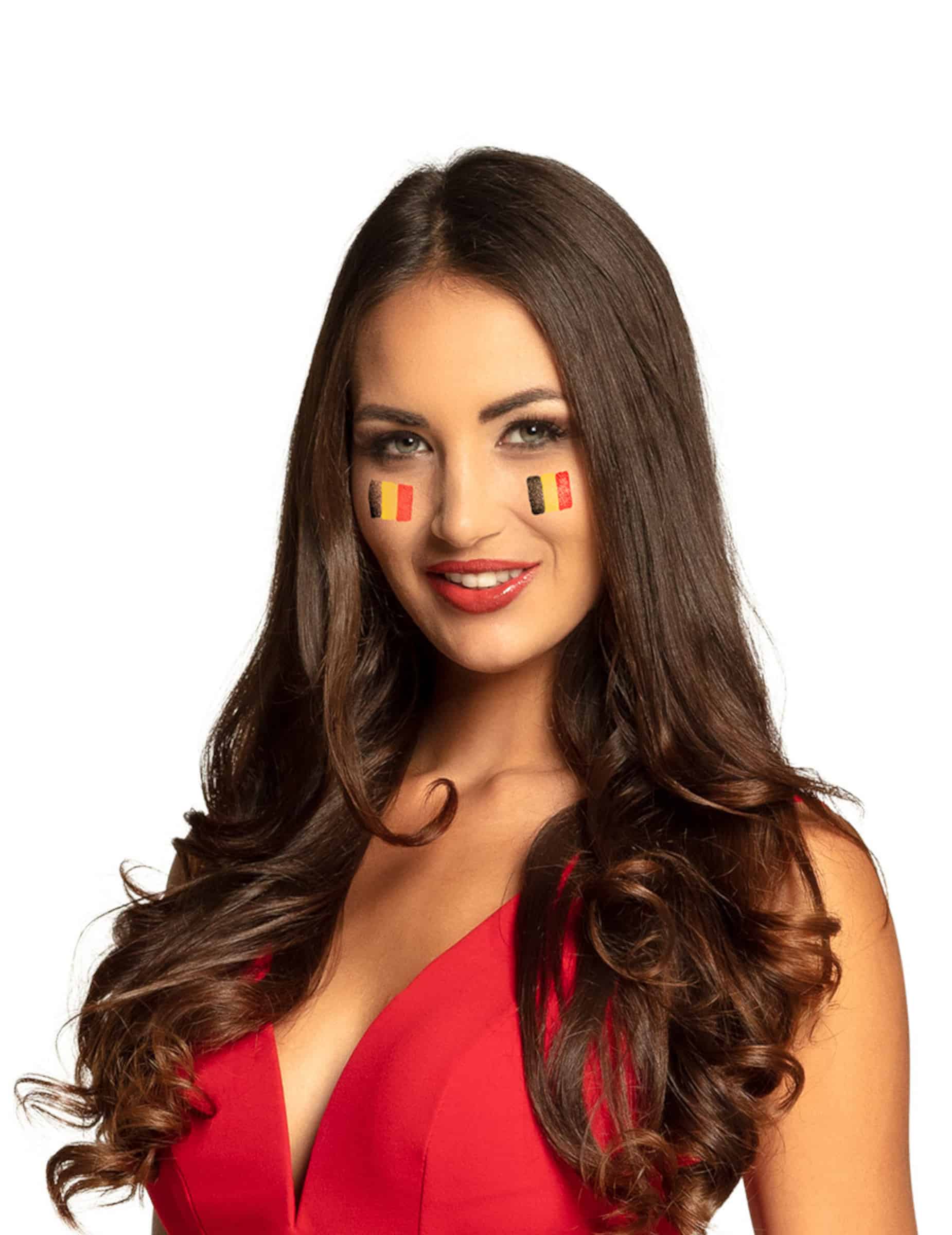 Schminkstift Belgien Fanartikel Make Up schwarz-gelb-rot