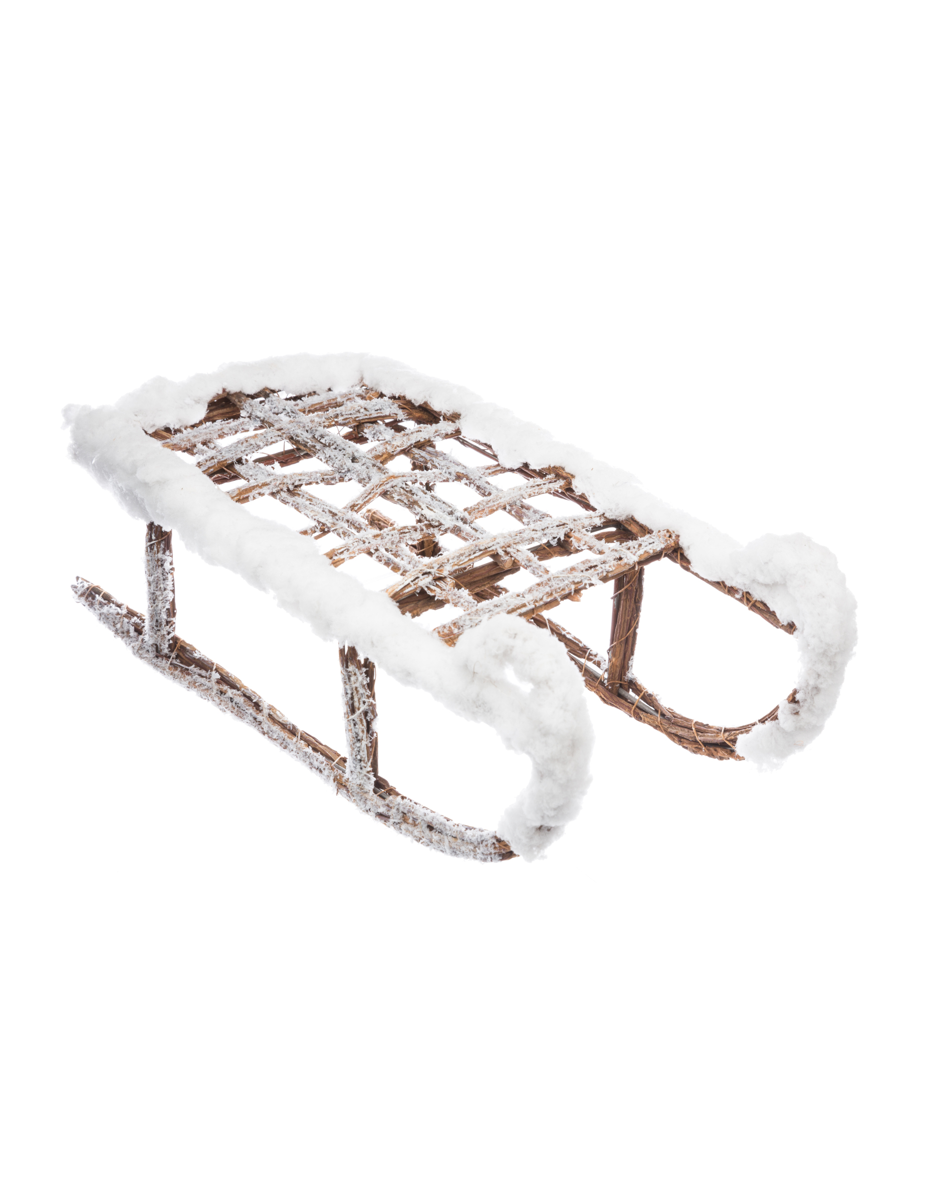Schneebedeckter Holzschlitten Dekoration 37