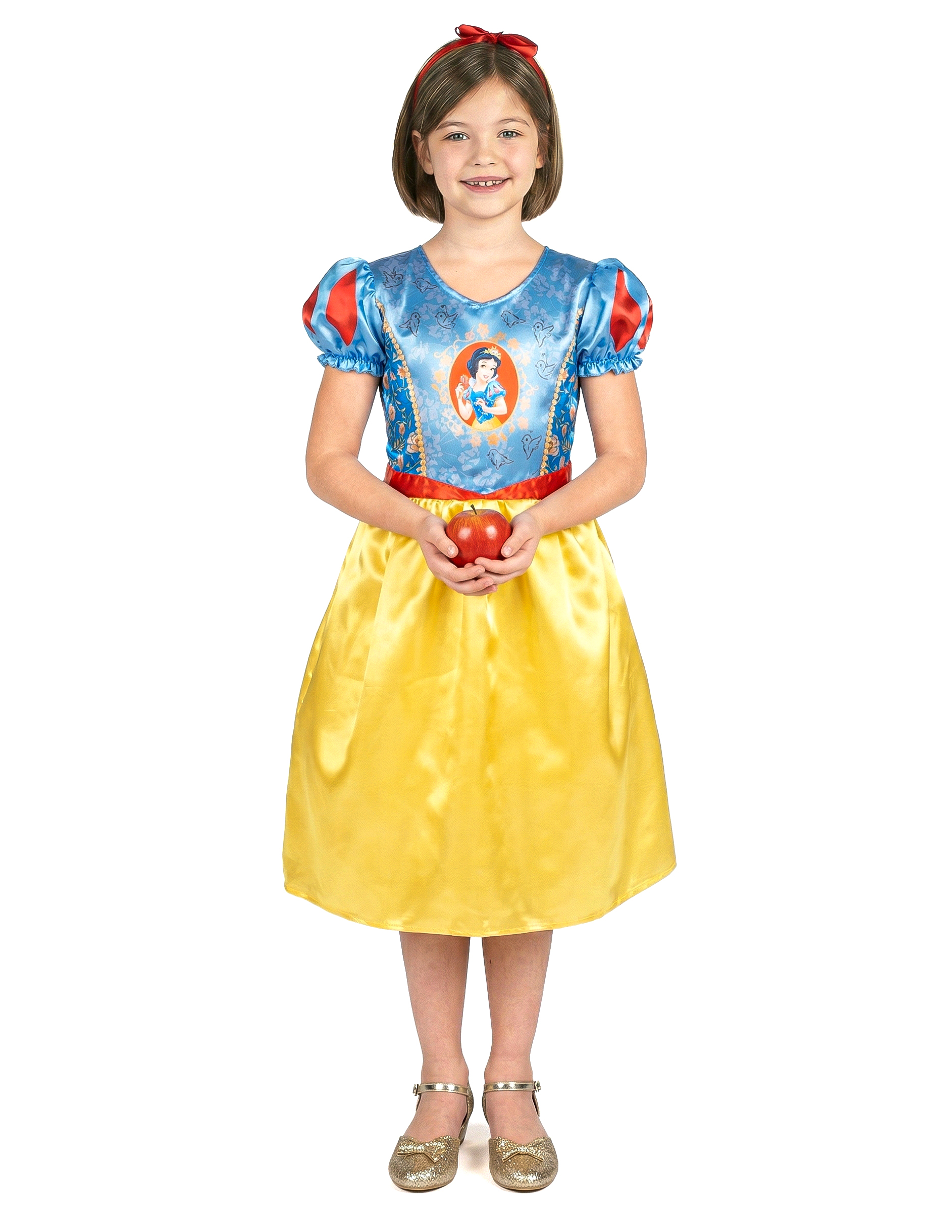 Schneewittchen Basic Kostüm für Mädchen Blau-Gelb