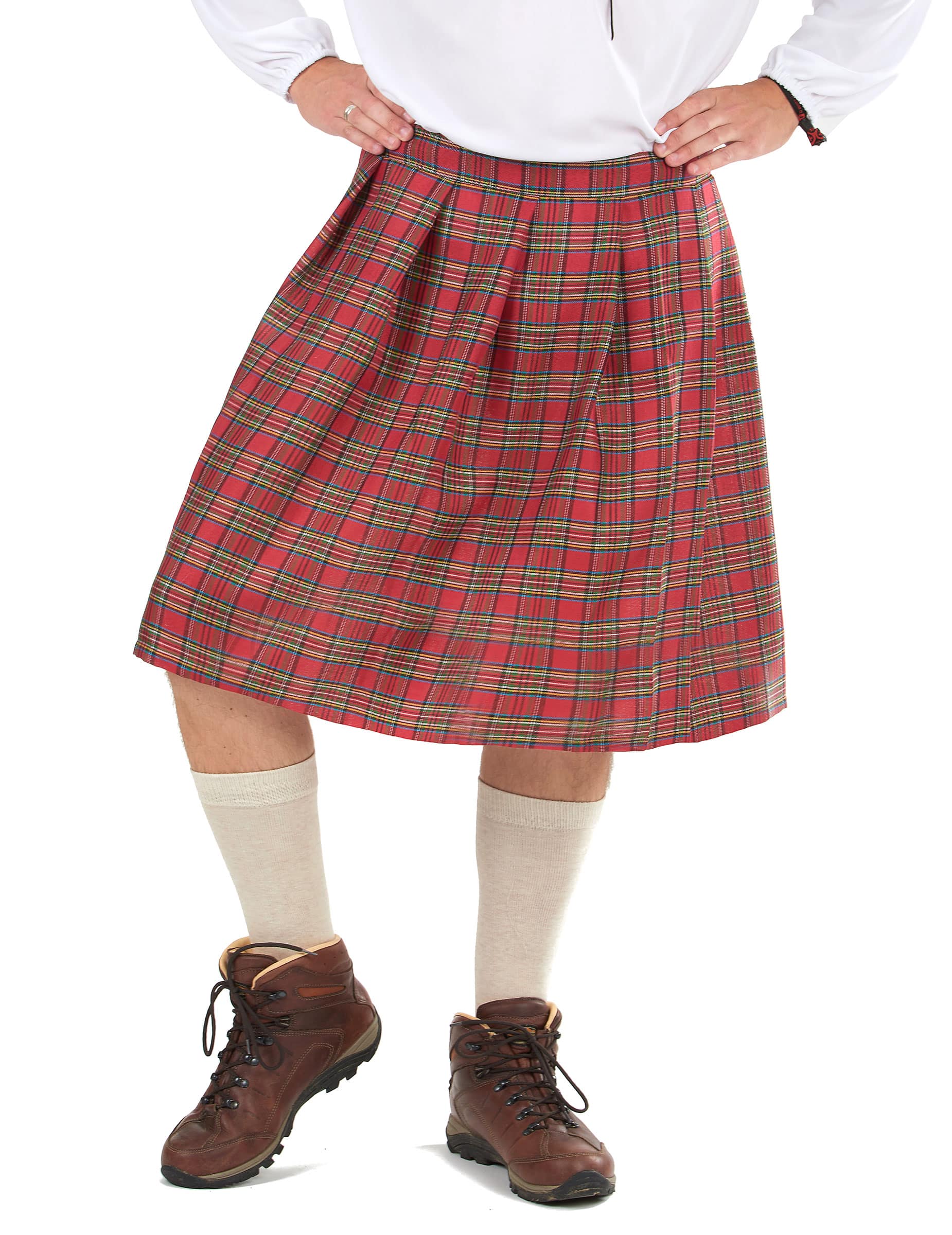 Schottenrock Kilt Herrenrock rot-grün-gelb 60cm