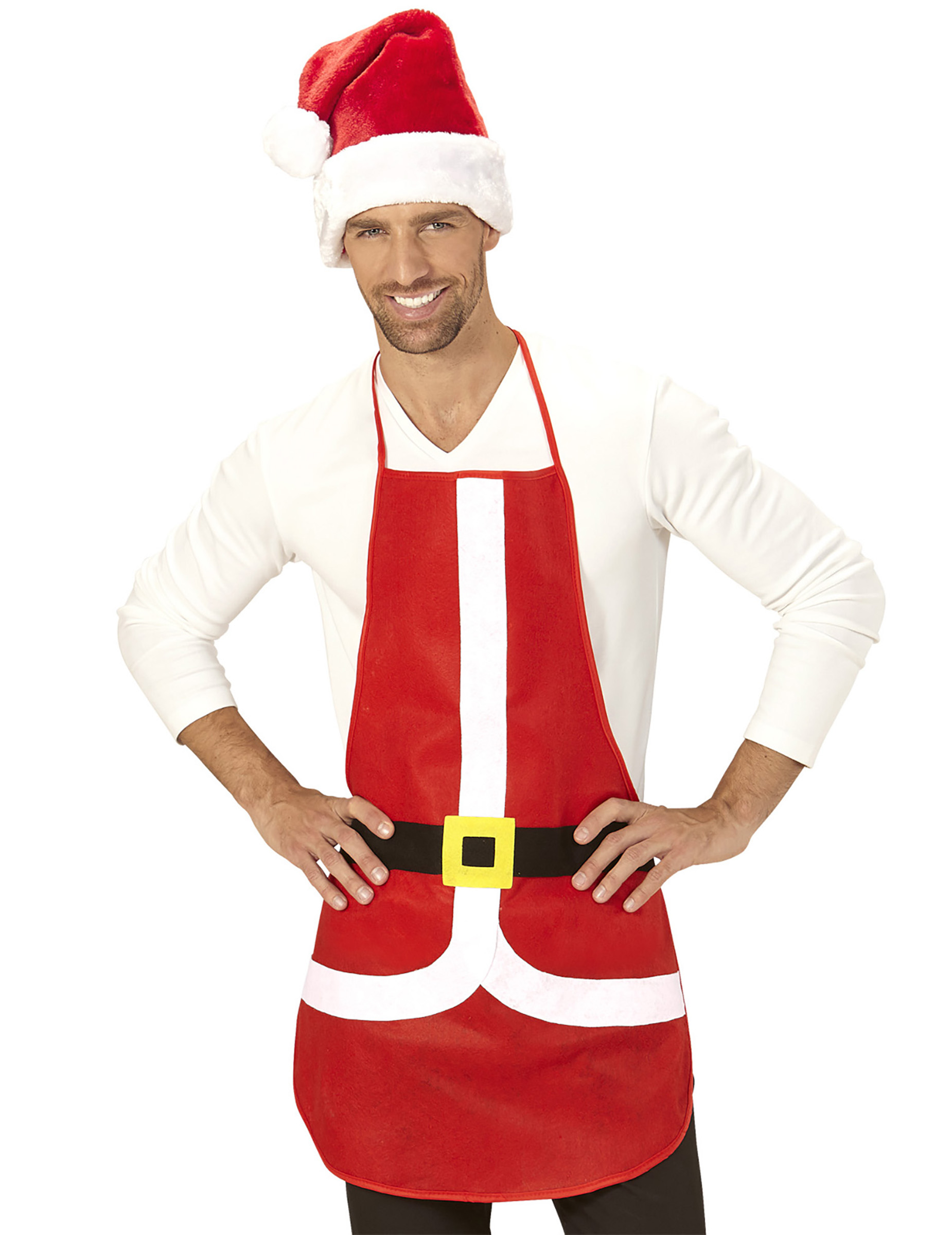 Schürze für Weihnachten 75 x 54 cm rot