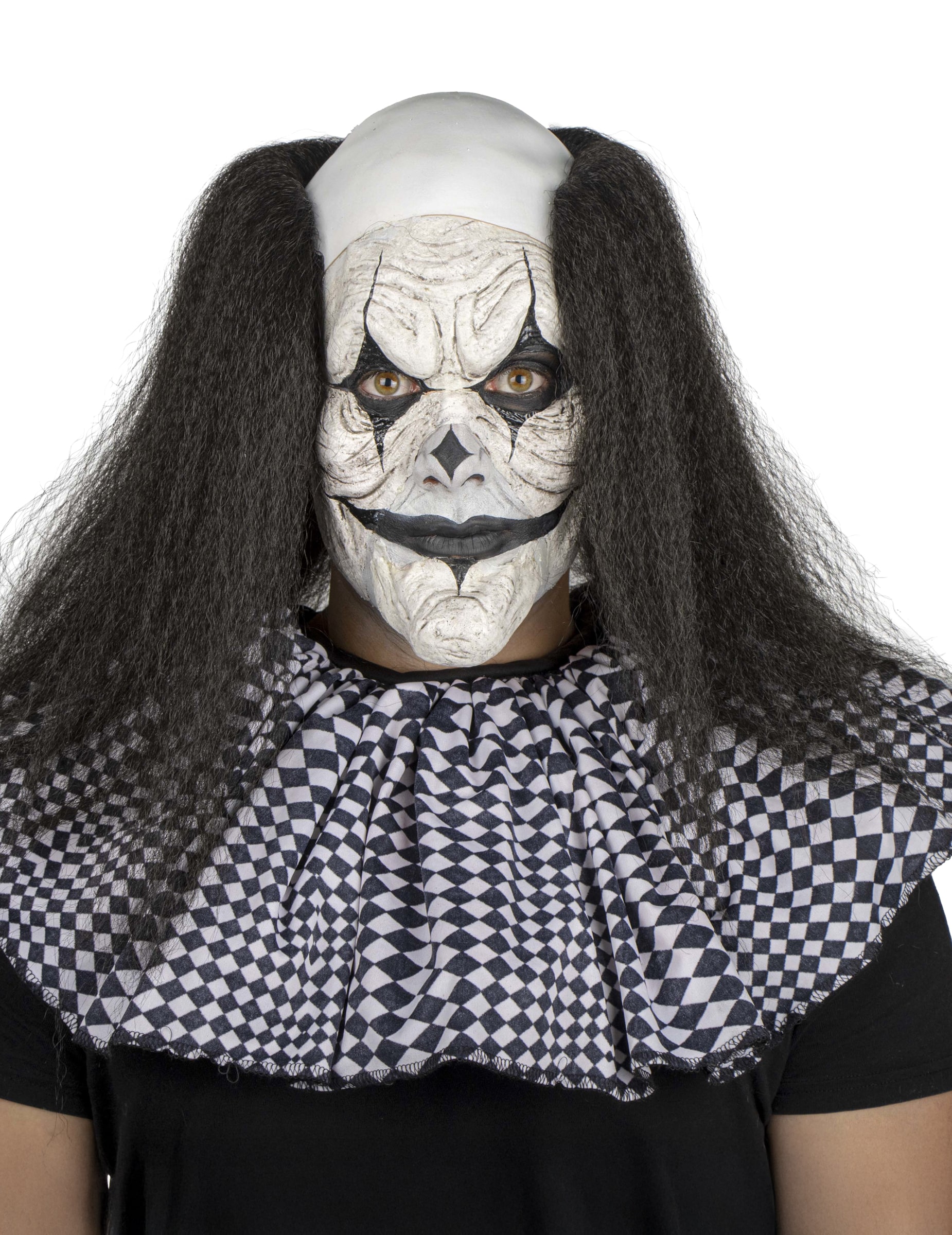 Schwarz-weißes Clown-Make-up-Set Prothese für Erwachsene
