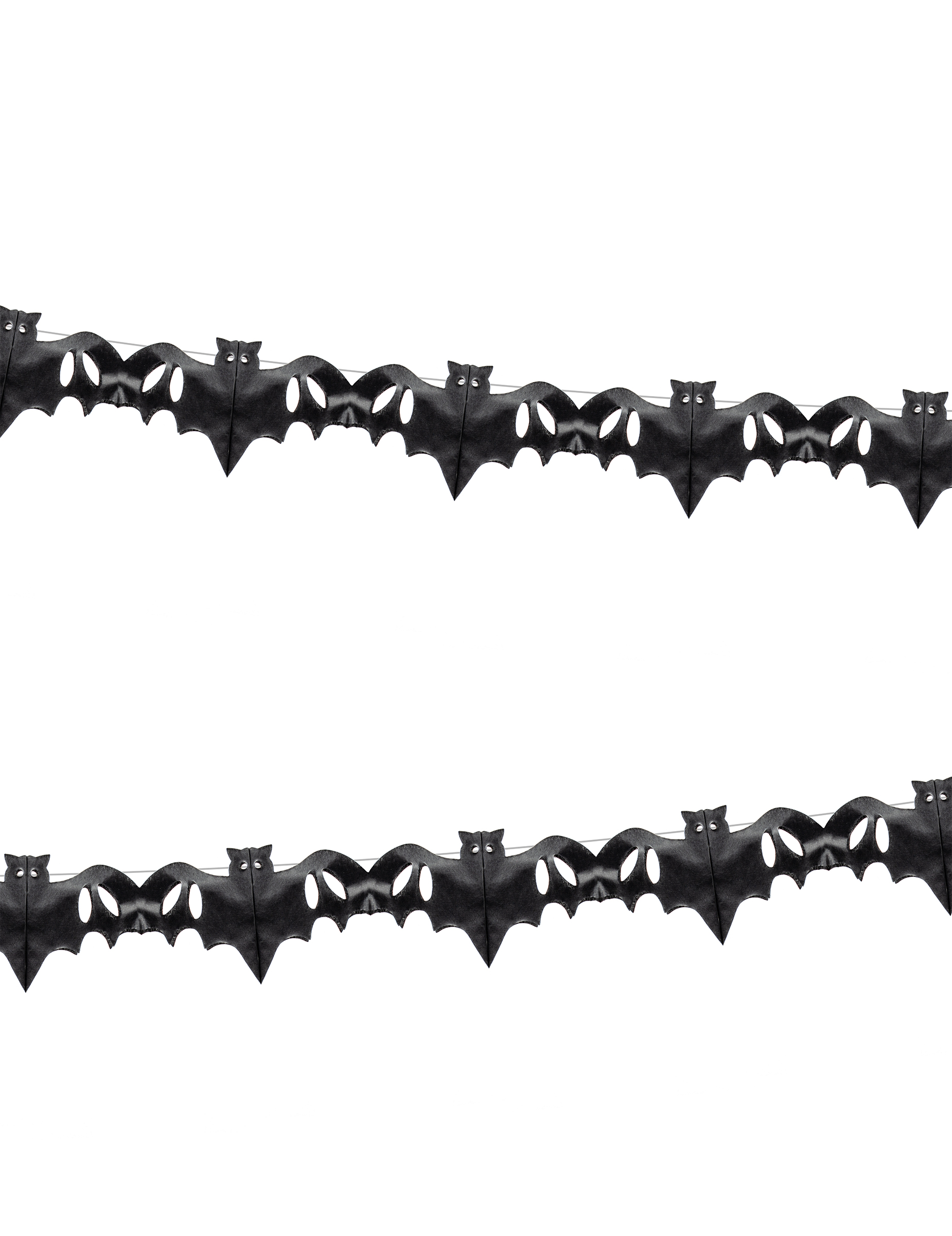 Schwarze Fledermaus Girlande aus Papier 4m Halloween Deko