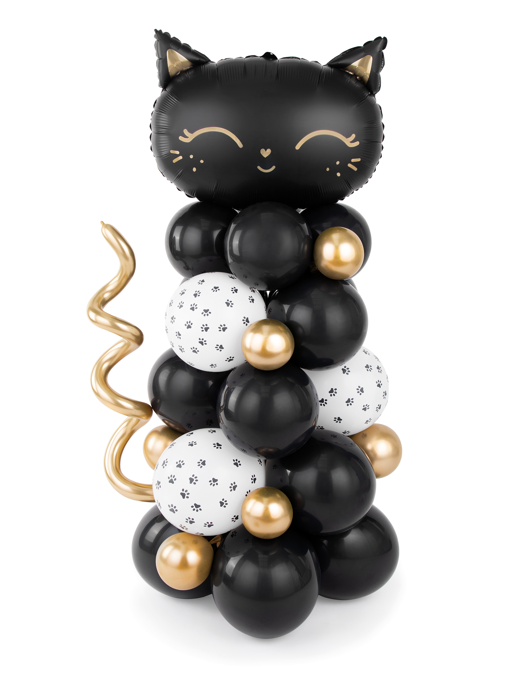 Schwarze Katze Ballon-Bouquet 140 x 83 cm