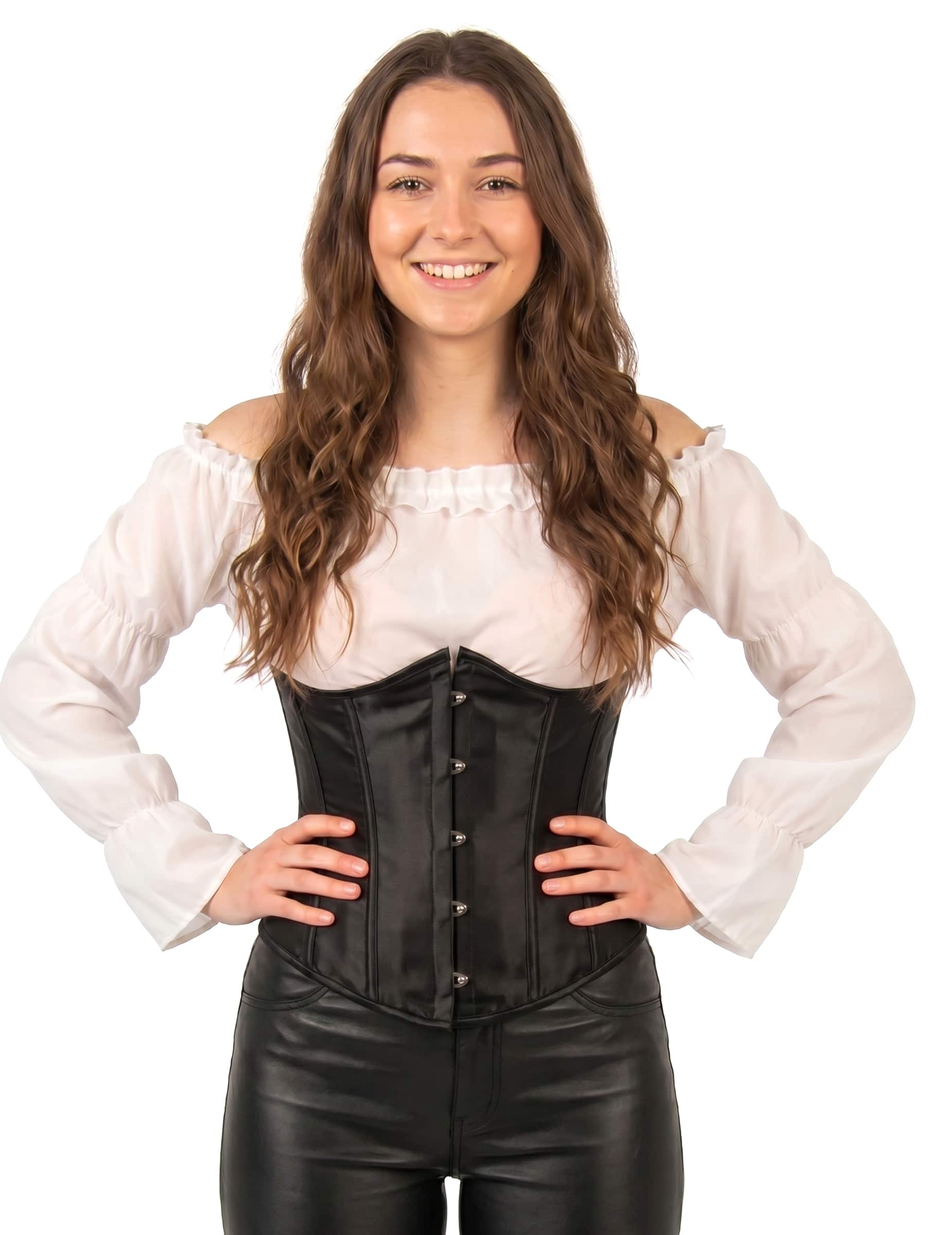 Schwarzes kurzes Korsett für Damen