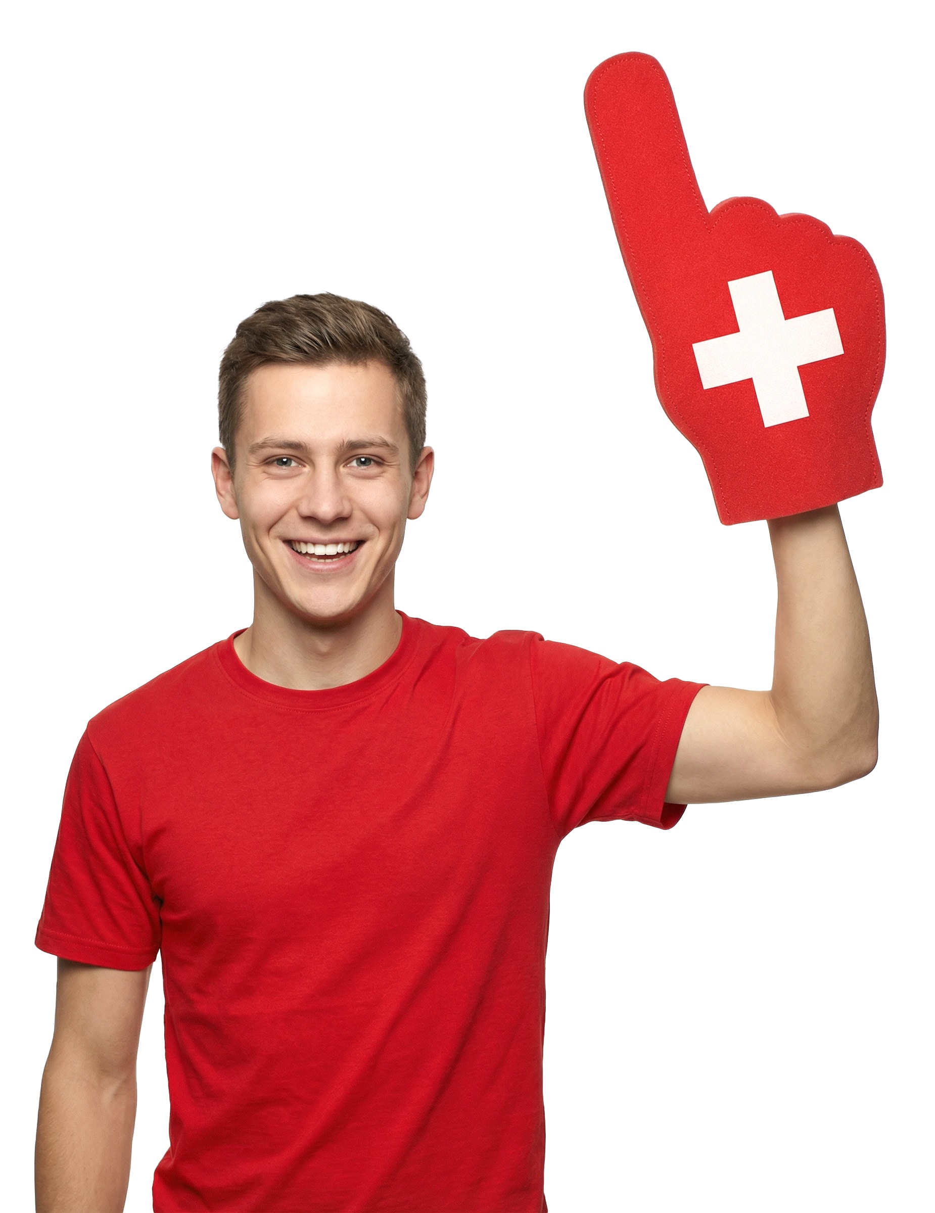 Schweizer Fan Fingerhand für Erwachsene