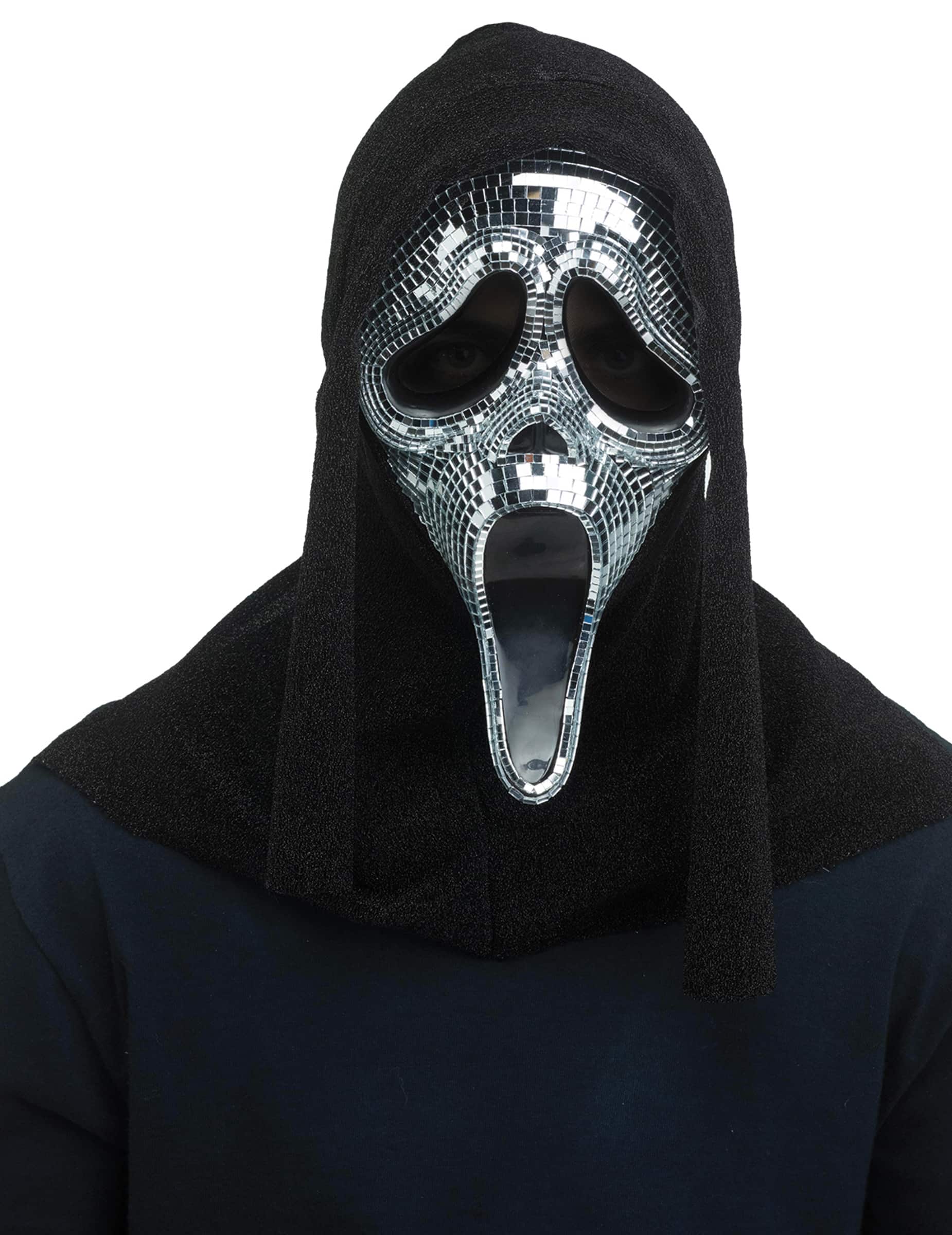 Scream Ghostface Maske in Disco Optik für Erwachsene