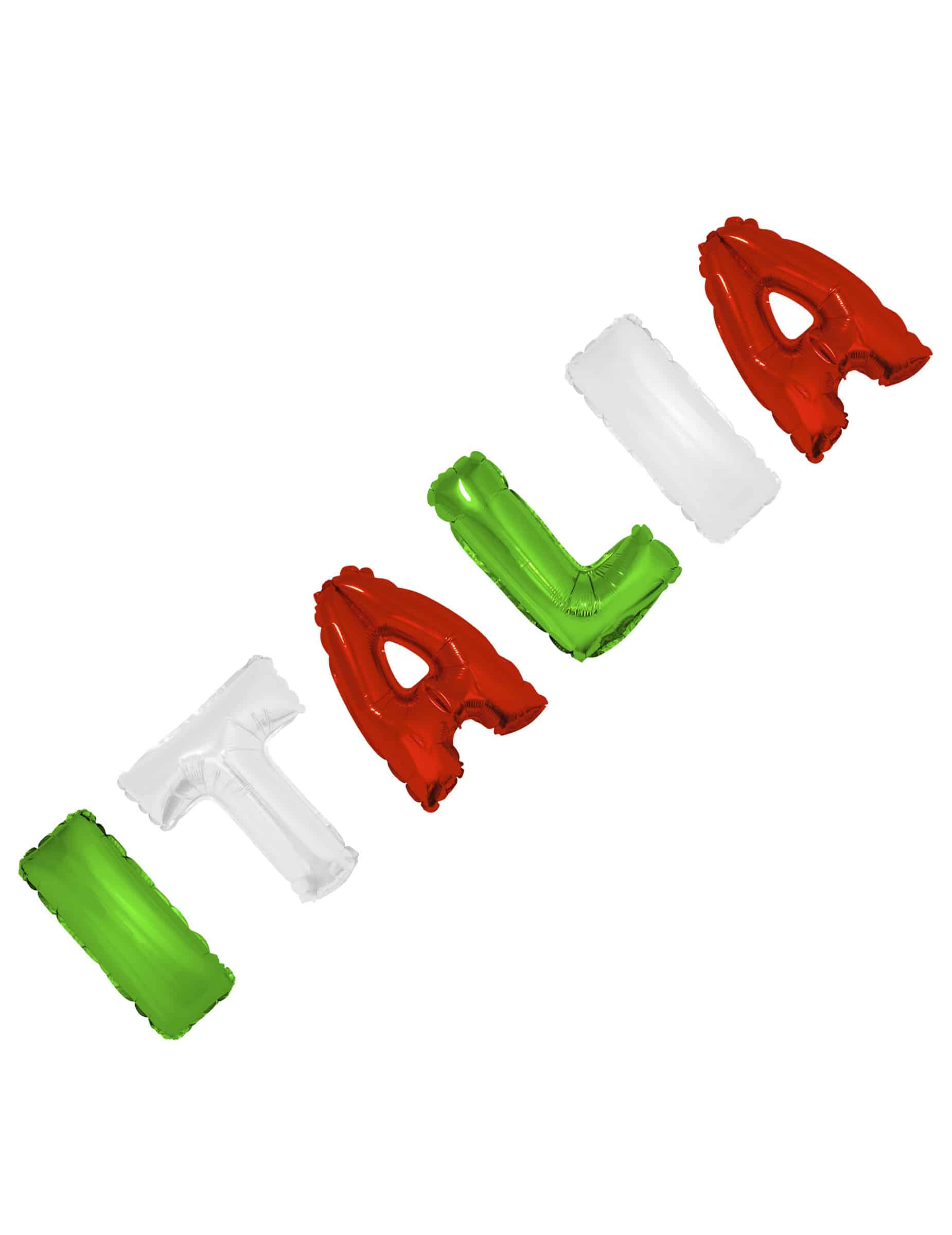 Seit mit Ballons in Italienfarben
