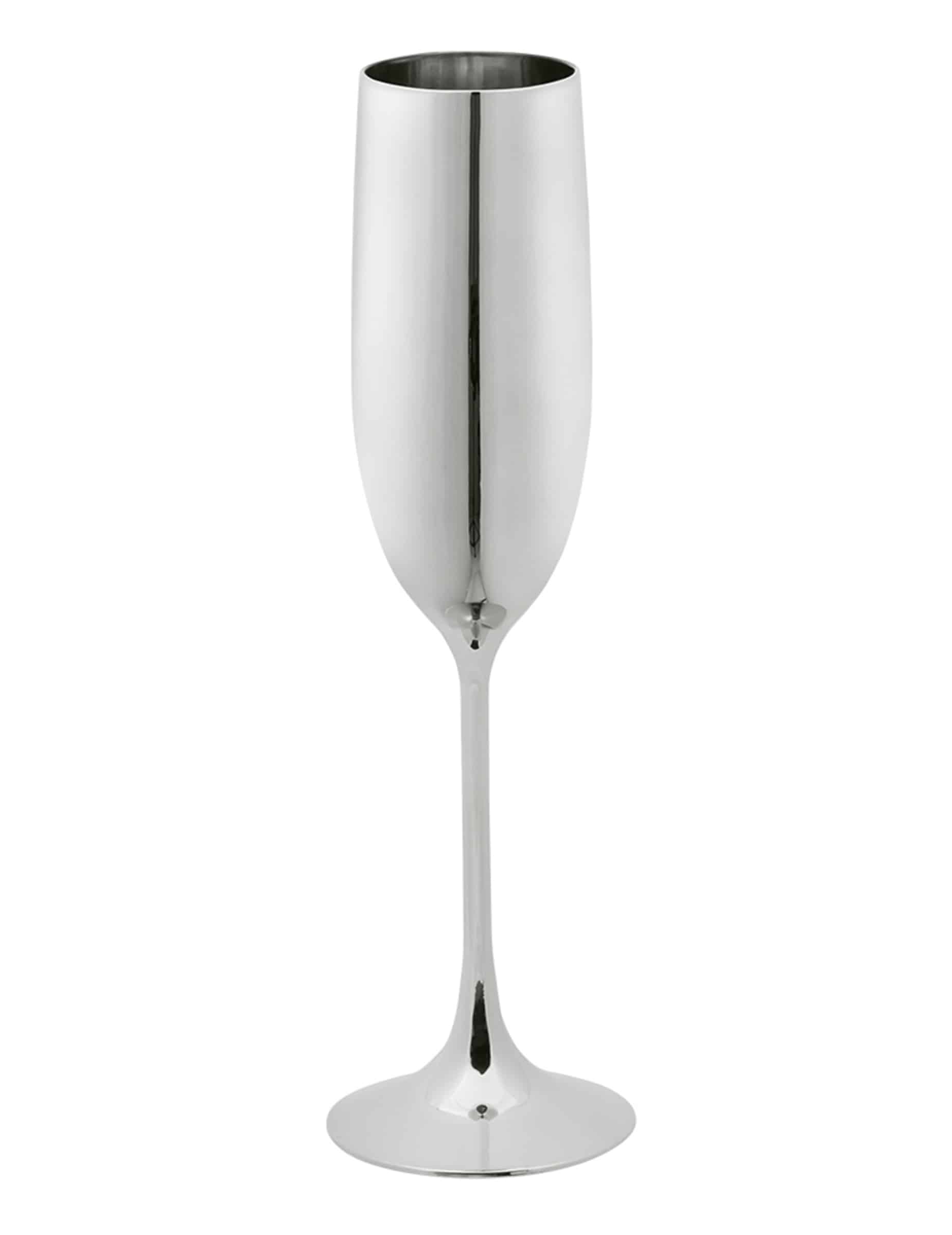 Sektglas Silber Plastik