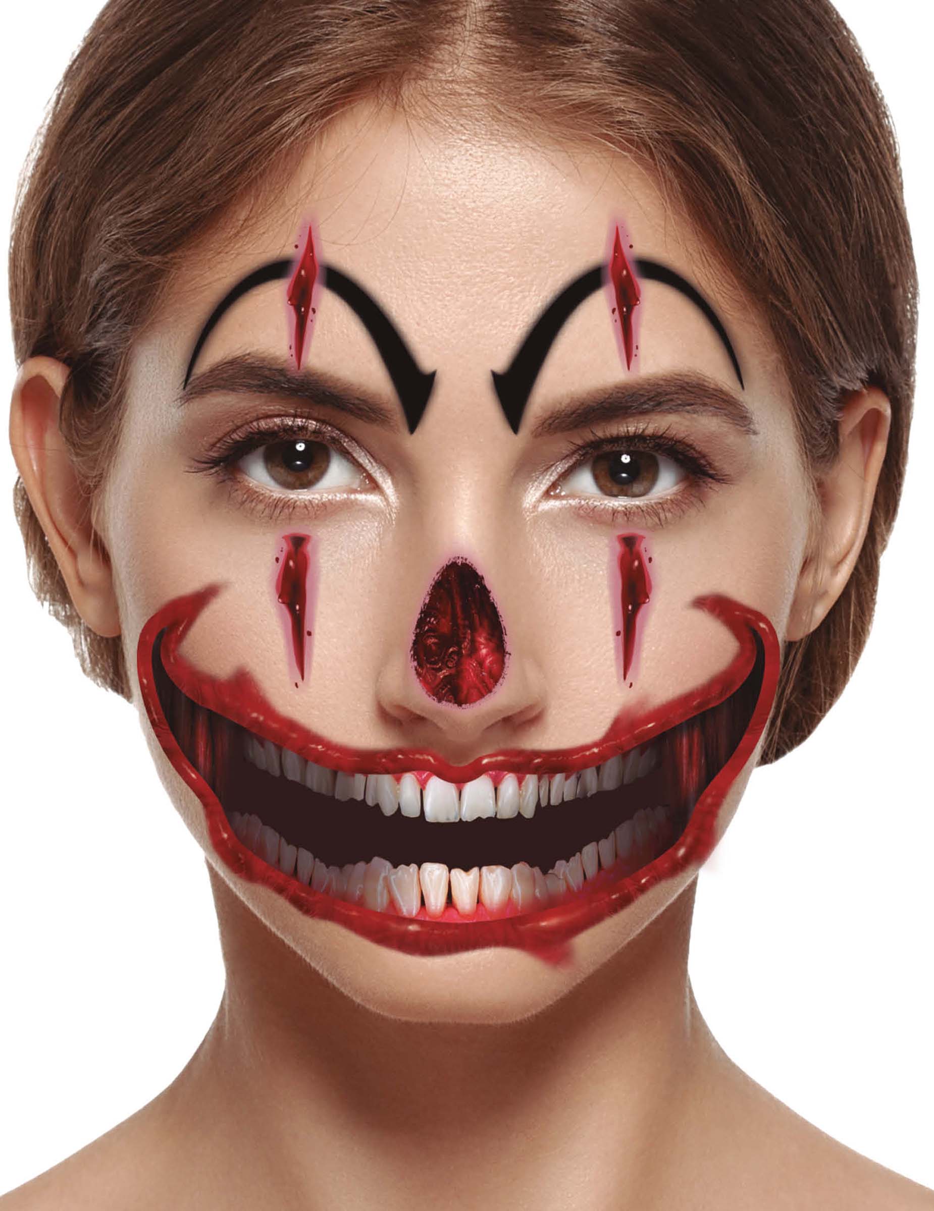 Selbstklebende Tattoos böser Clown