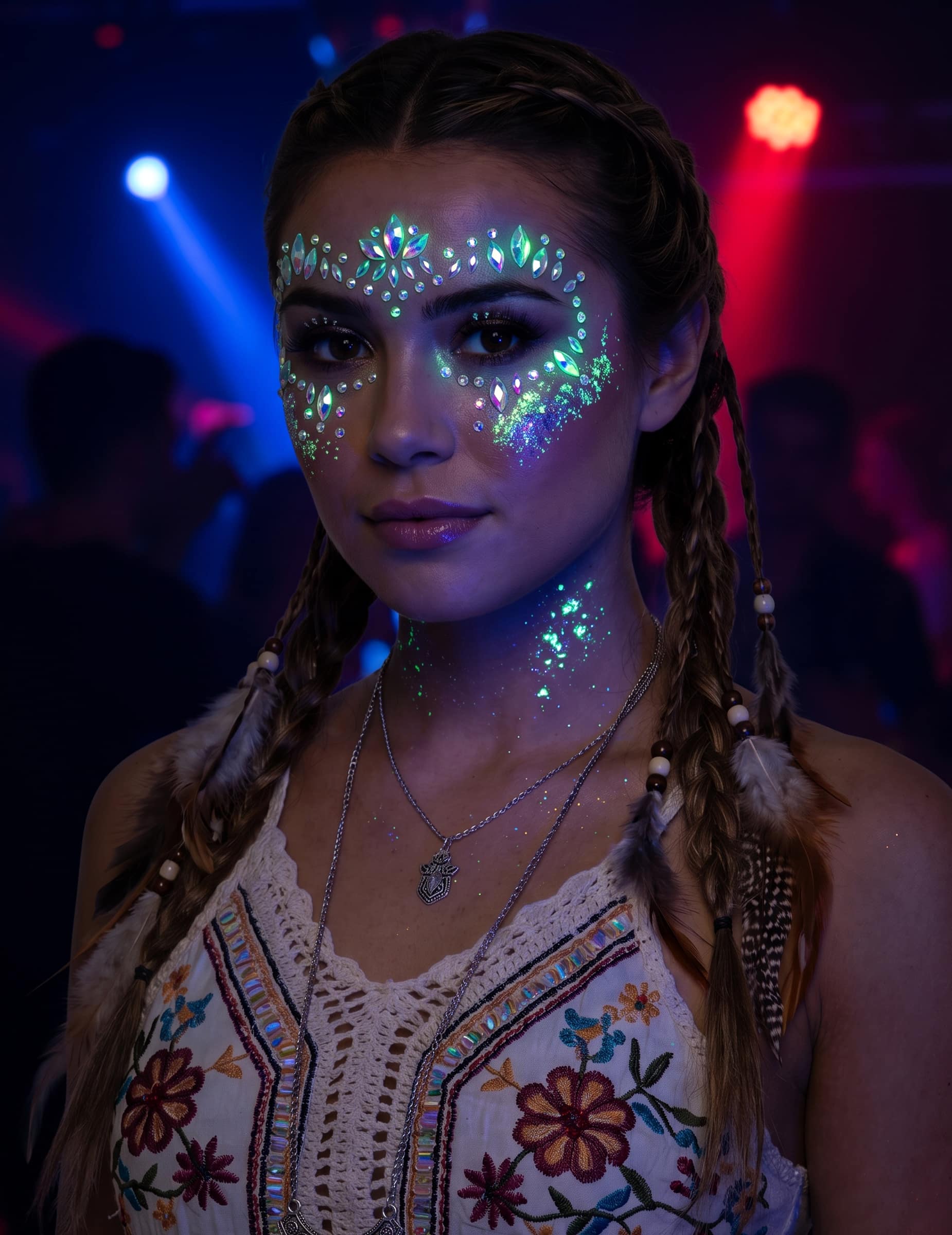 Selbstklebende phosphoreszierende Glitzersteine