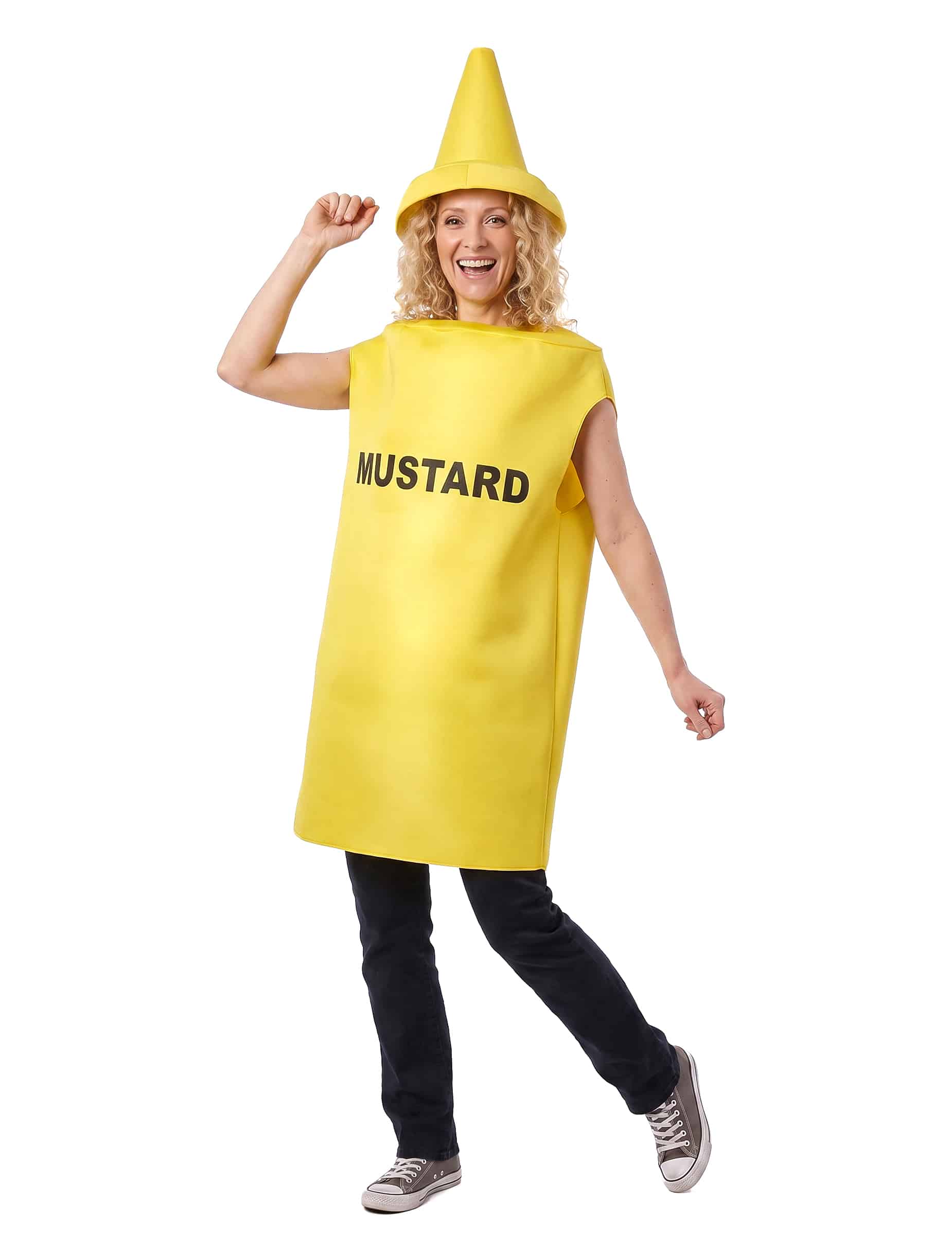 Senftuben-Kostüm Mustard gelb-schwarz