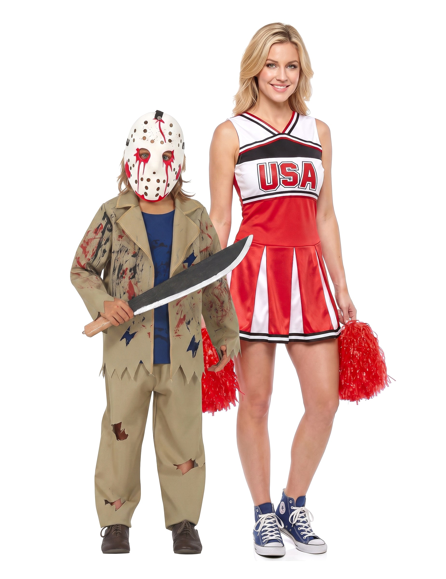 Serienmörder und Cheerleader Paarkostüm