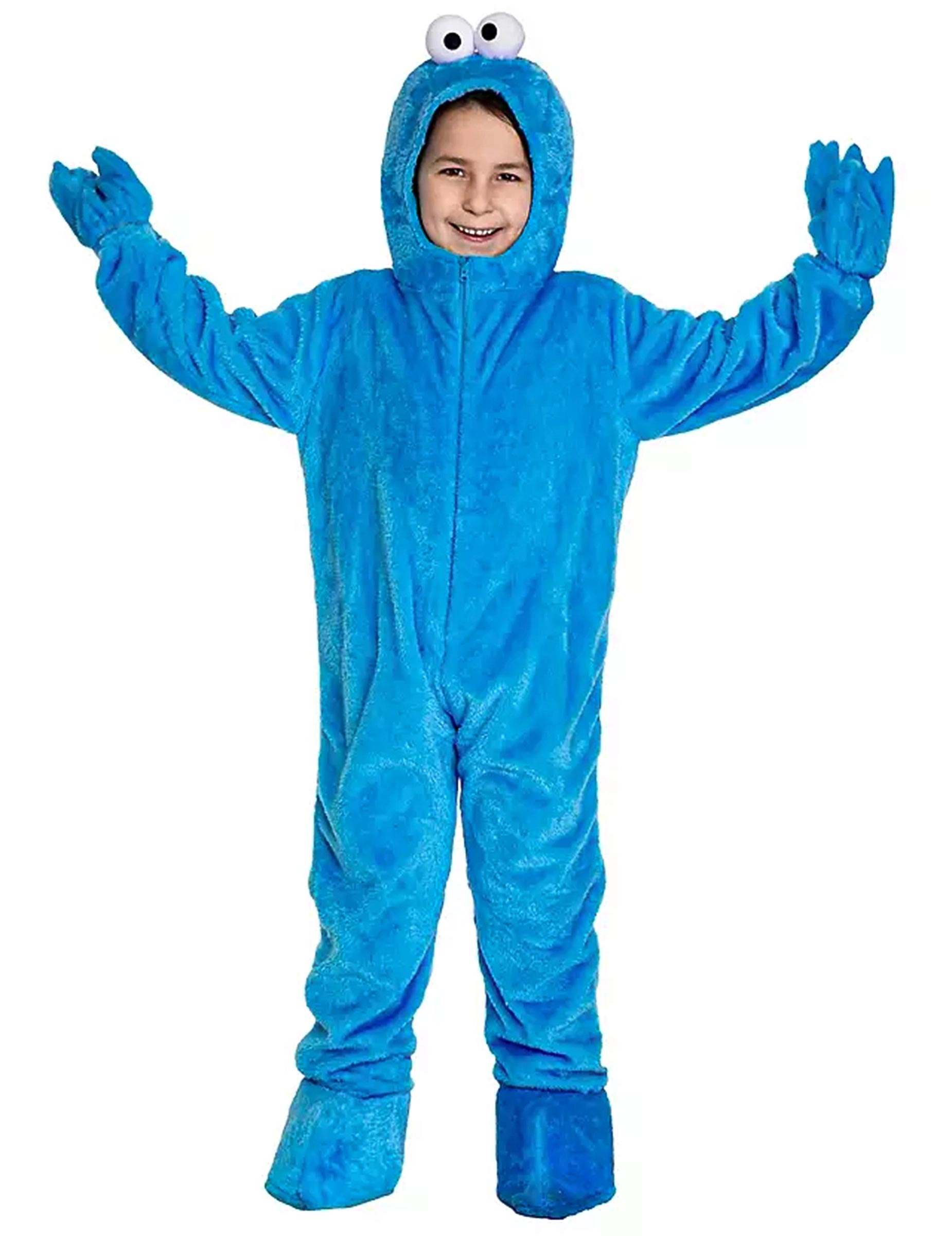 Sesamstrasse Kinderkostüm Krümelmonster blau 3-teilig