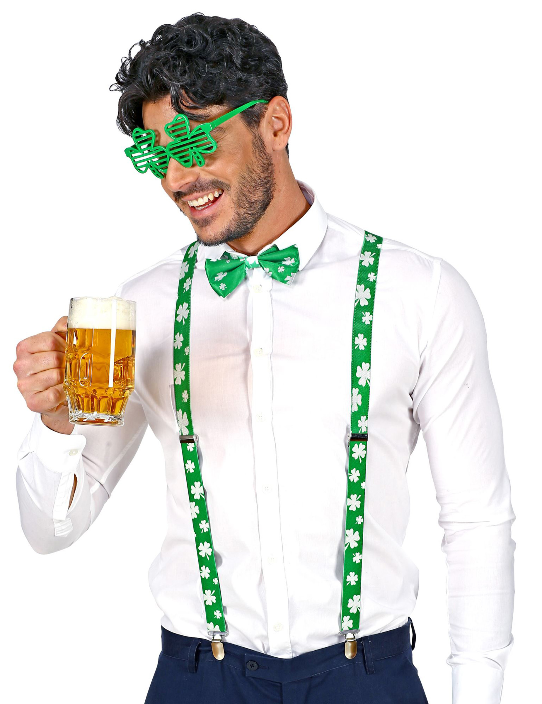 Set Kleeblatt St. Patrick's Day Erwachsene grün