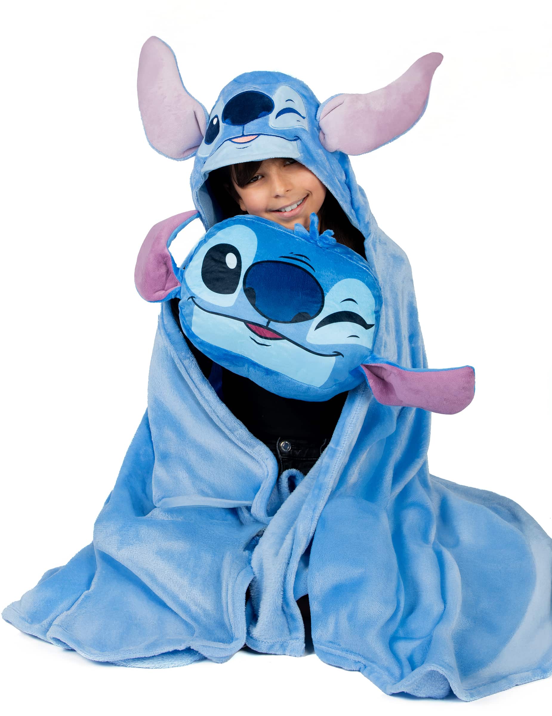 Set aus Fleecedecke und Kissen Stitch