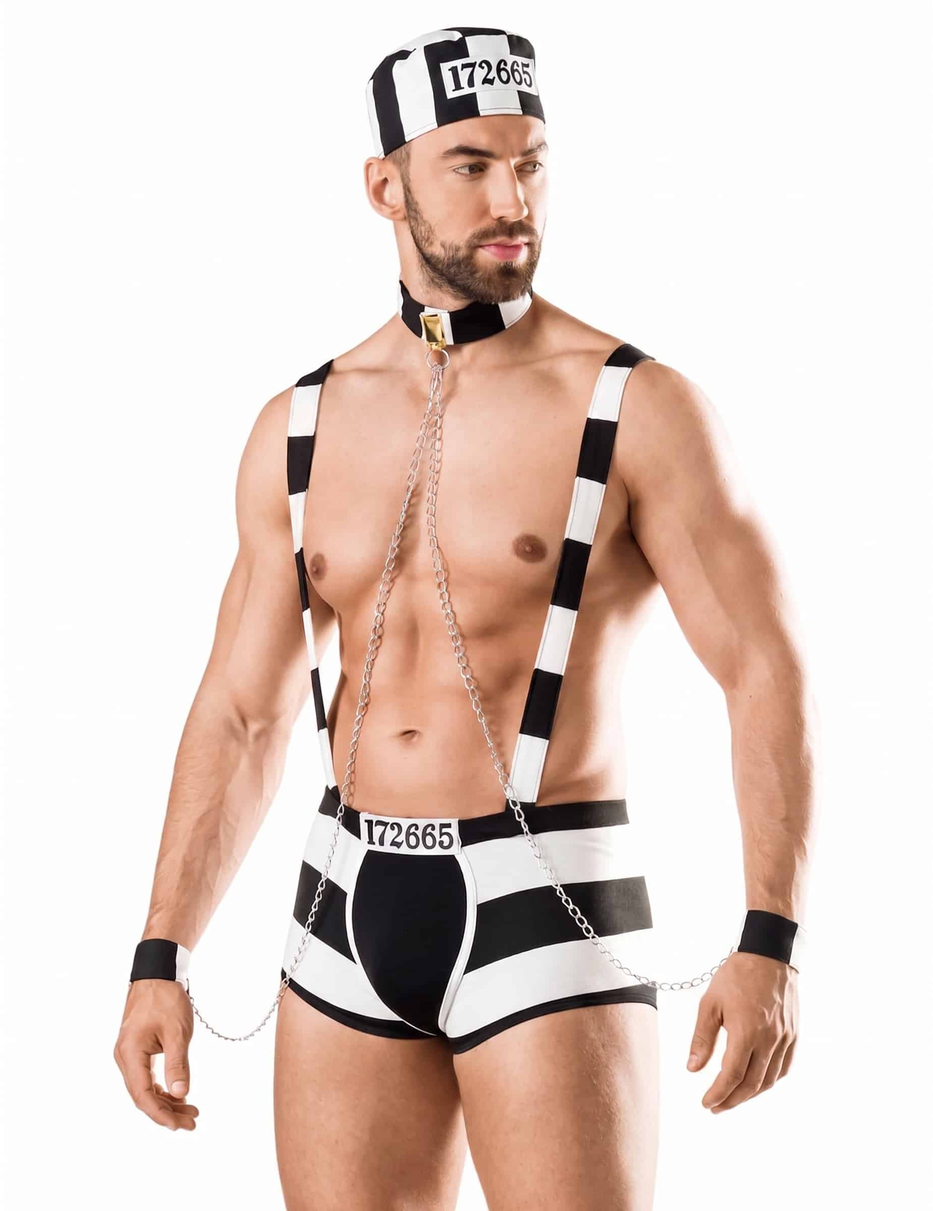 Sexy Sträflingskostüm Kostüm für Männer