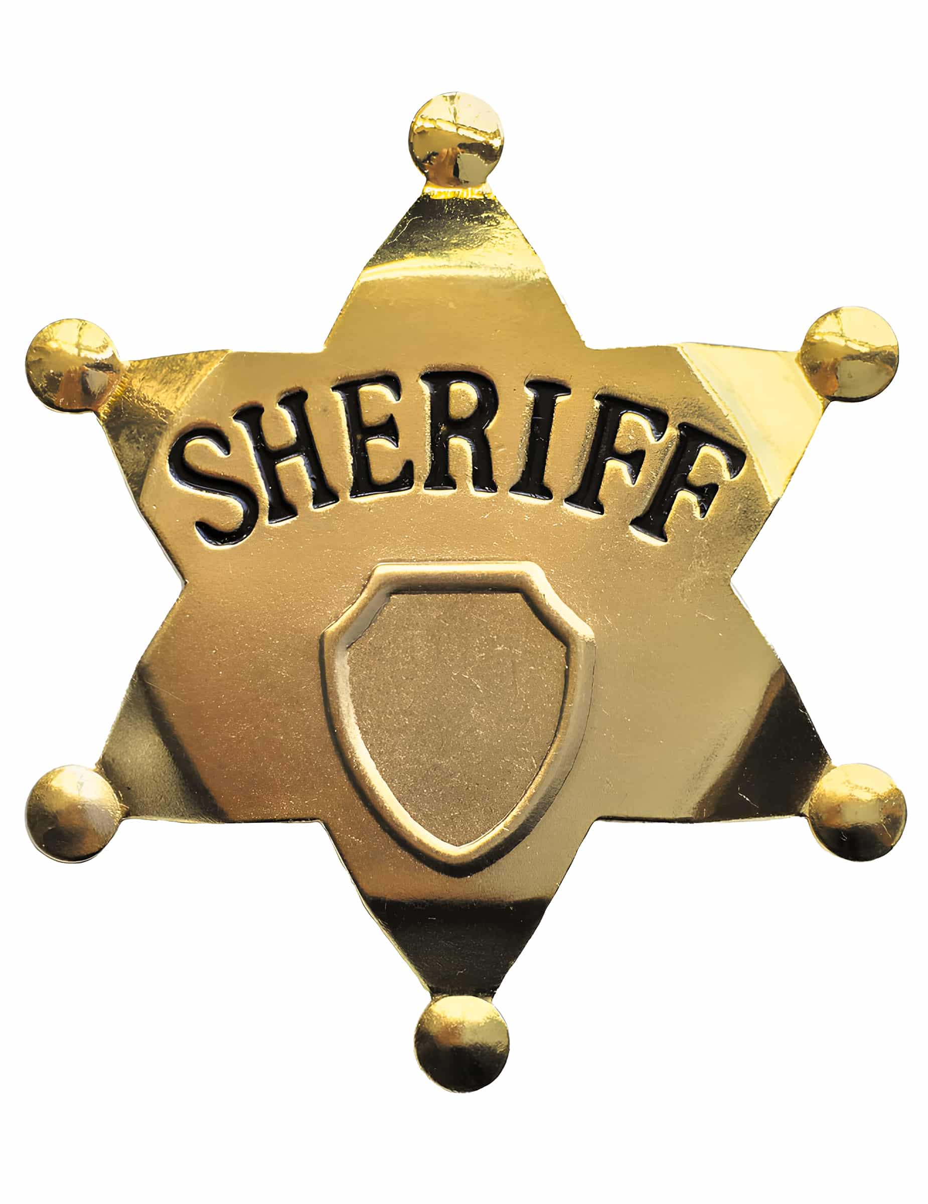 Sheriffstern Gold Abzeichen für Erwachsene