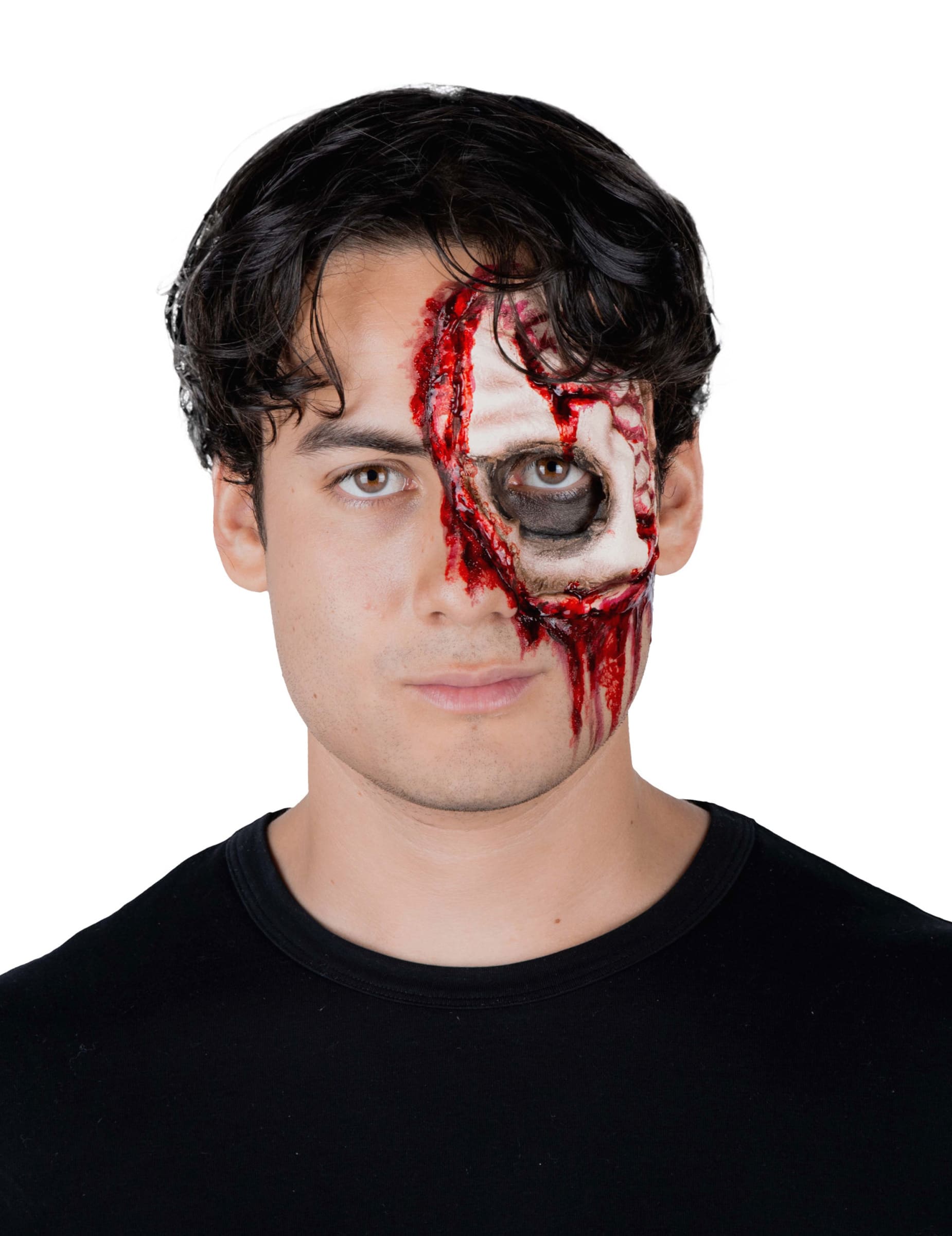 Skelett-Auge Latex-Applikation für Erwachsene