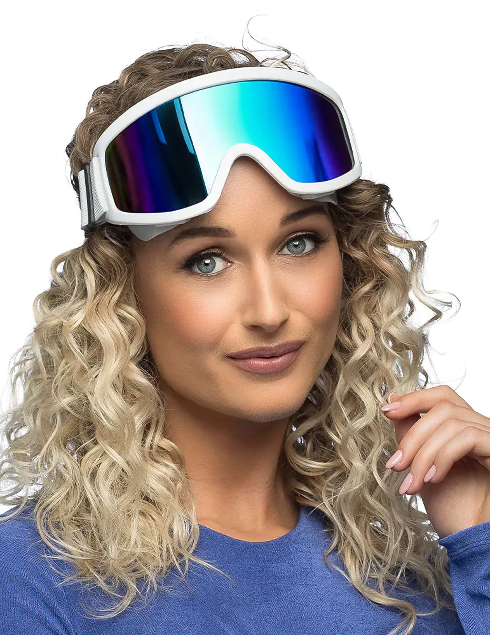 Ski Brille Erwachsene weiss