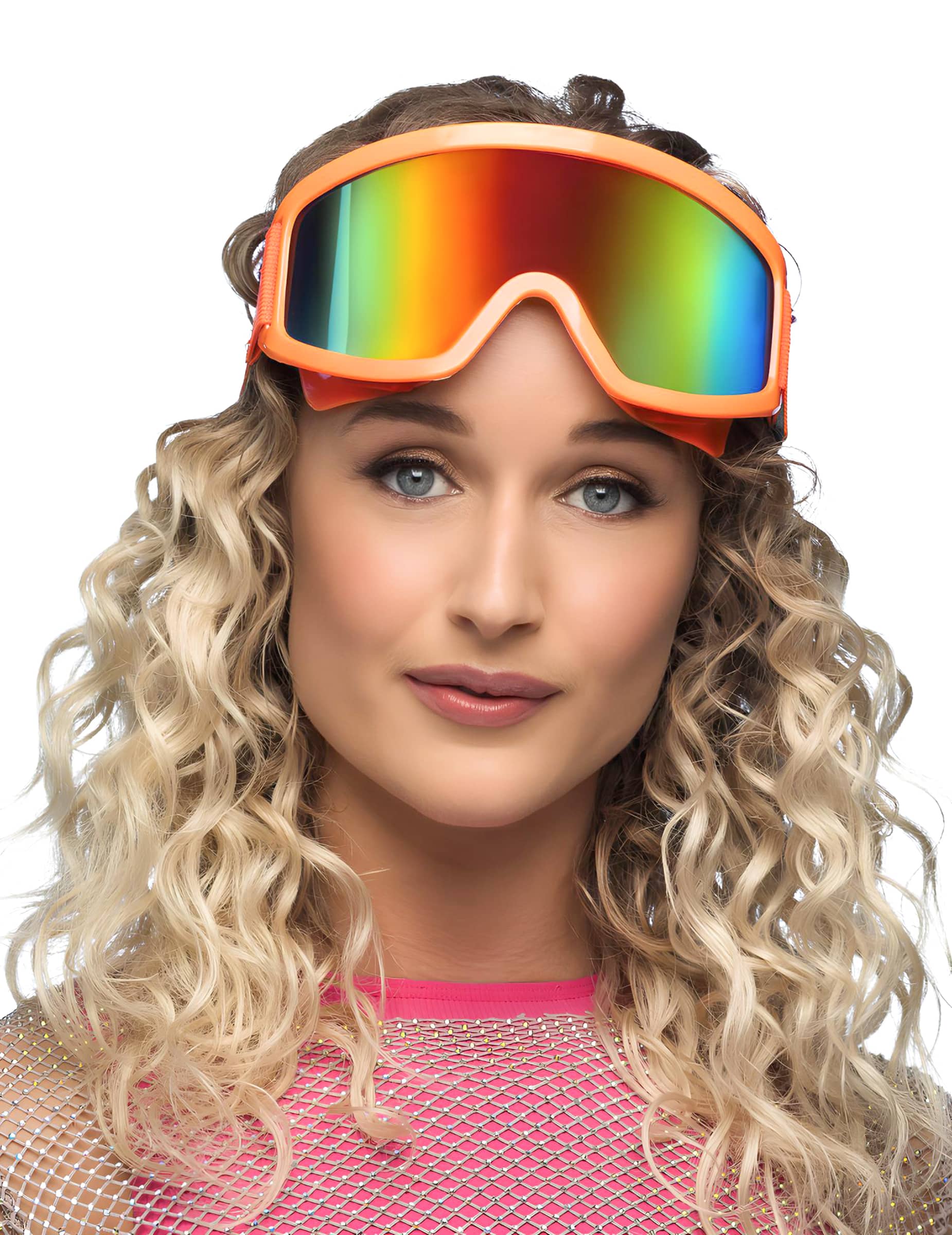 Skibrille Neon Orange für Erwachsene orange