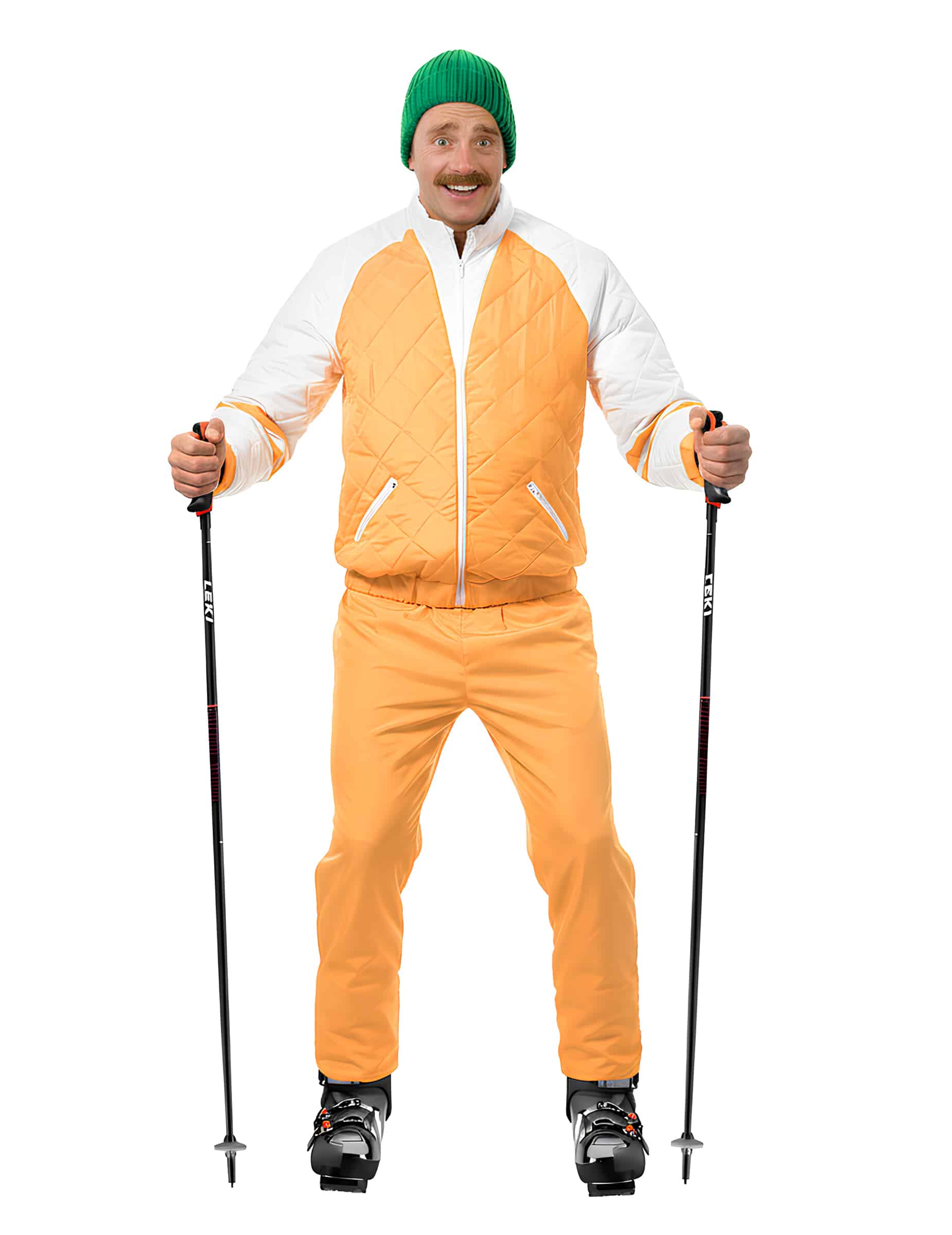 Skikostüm Jean Claude Dusse für Erwachsene orange