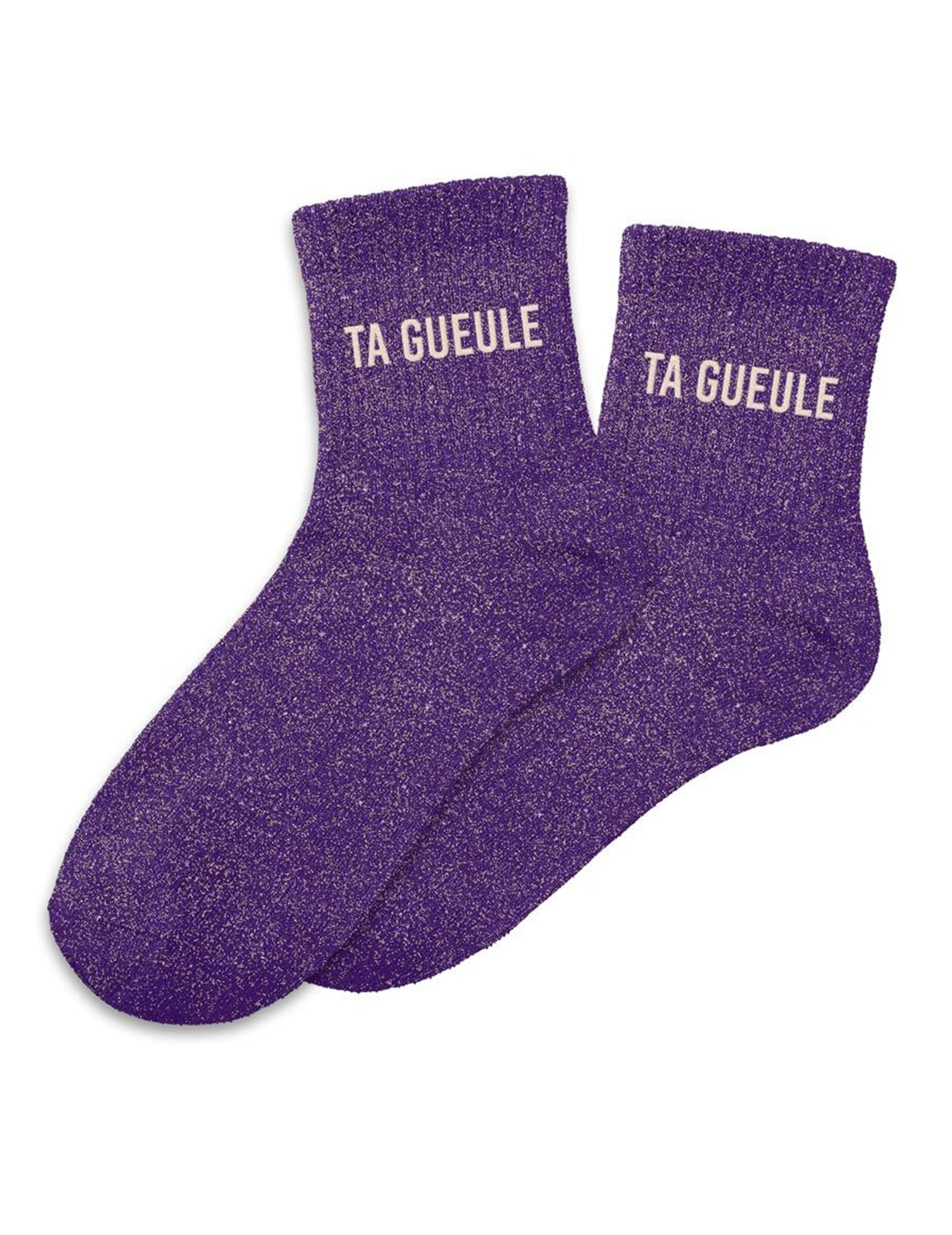 Socken Halt die Fresse Damen lila