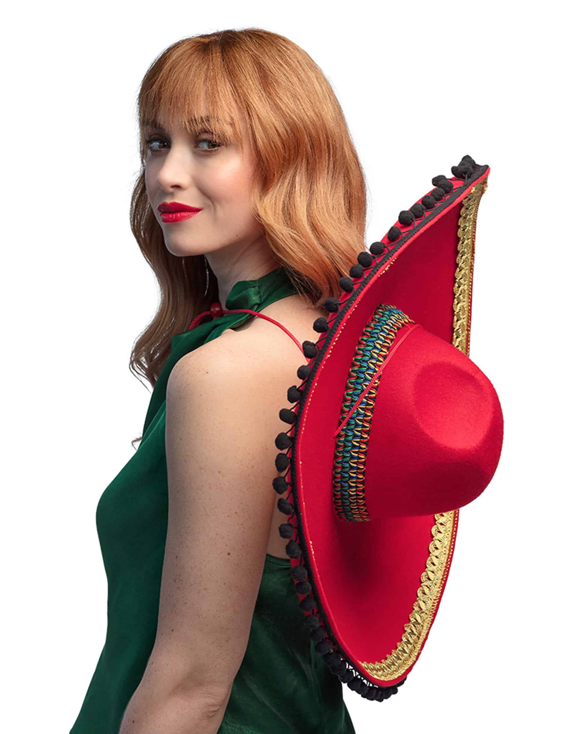 Sombrero Rot Deluxe für Erwachsene