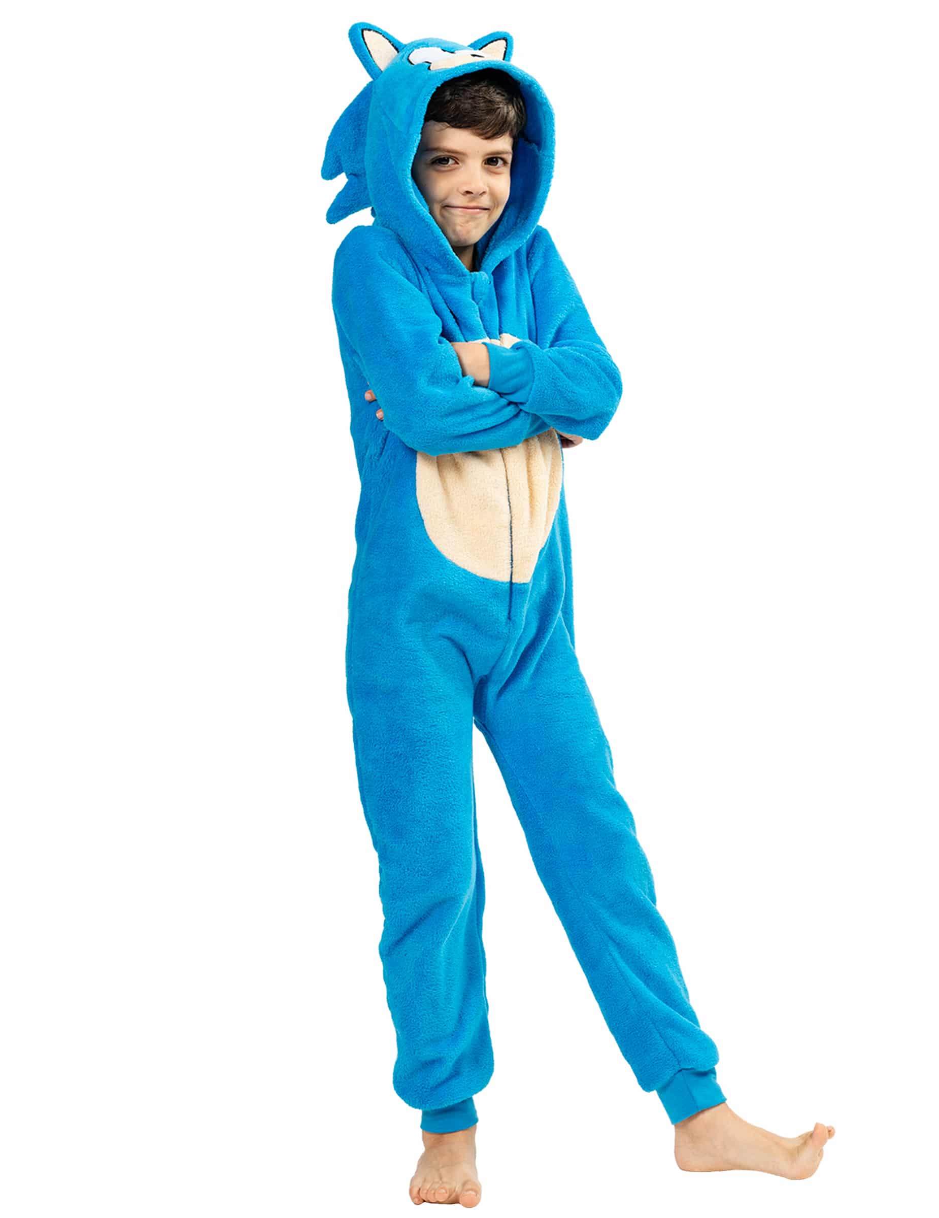 Sonic Kostüm Kinder Einteiler Blau
