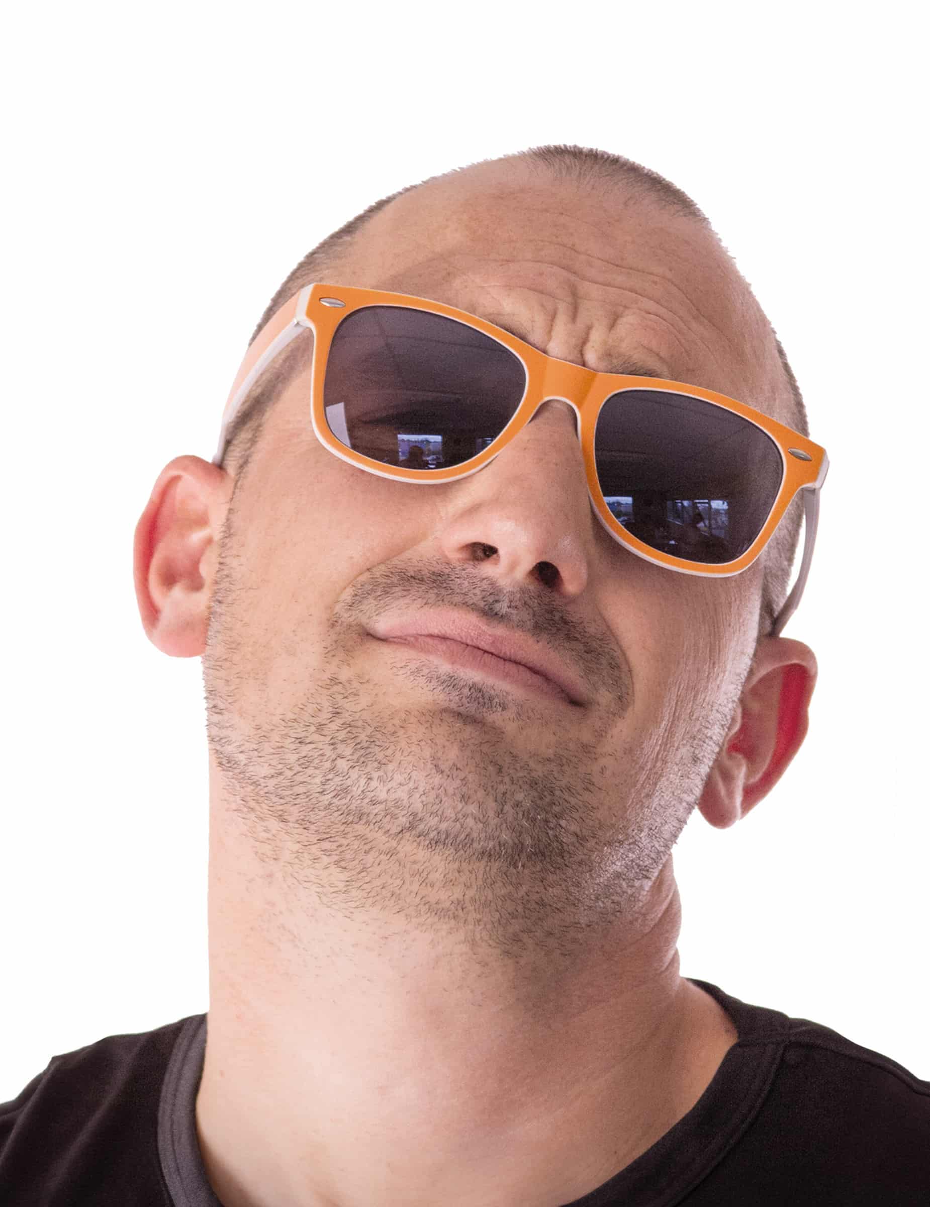 Sonnenbrille Accessoire Sommer orange-schwarz