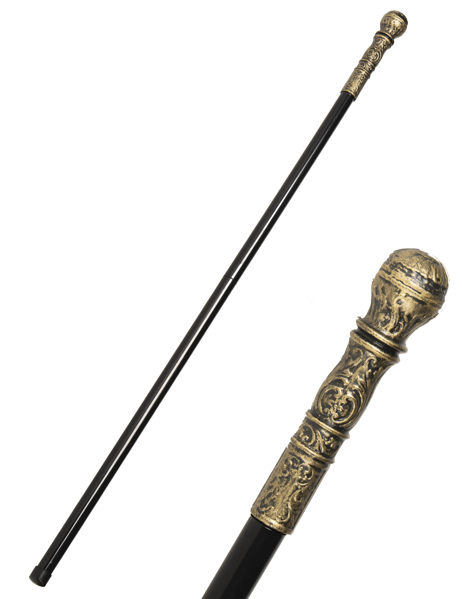 Spazierstock Accessoire Halloween schwarz-gold 108 cm