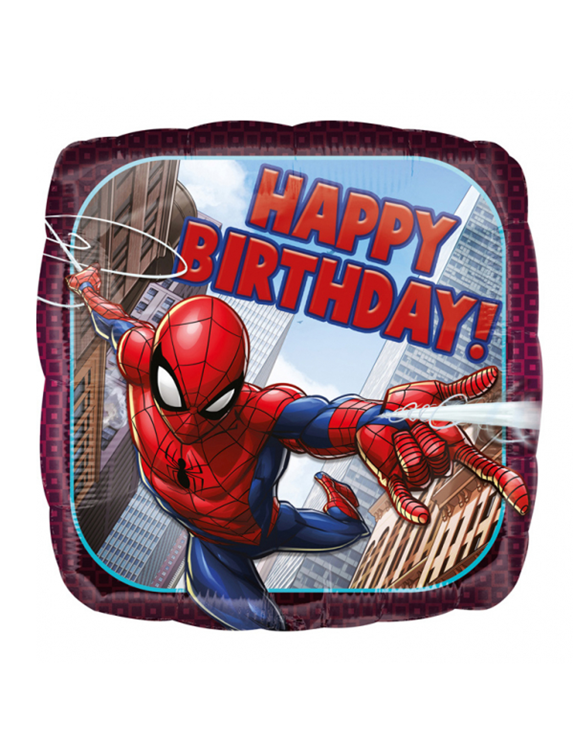 Spider-Man Happy Birthday Ballon Kindergeburtstags-Deko bunt 43 cm