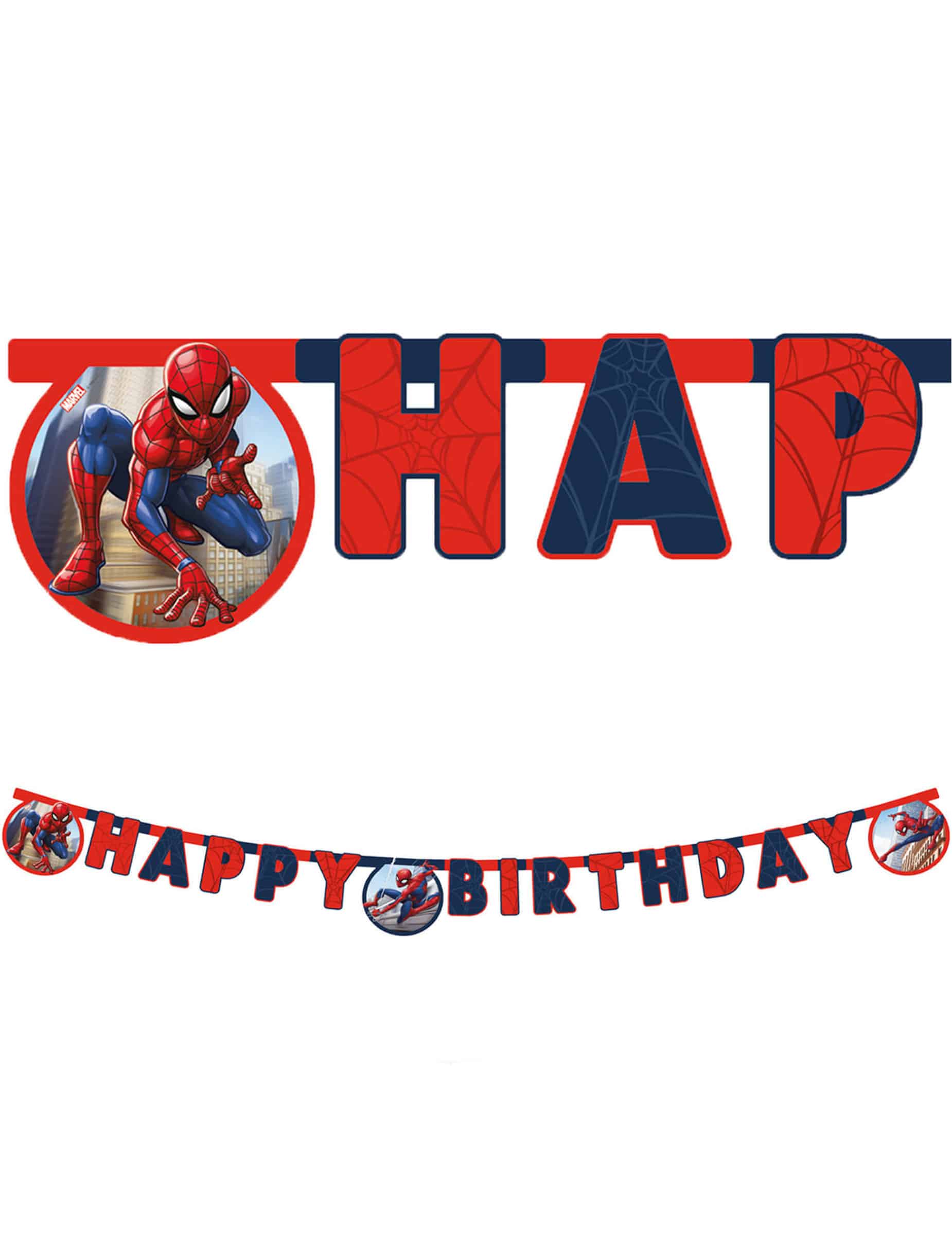 Spiderman Happy Birthday Girlande