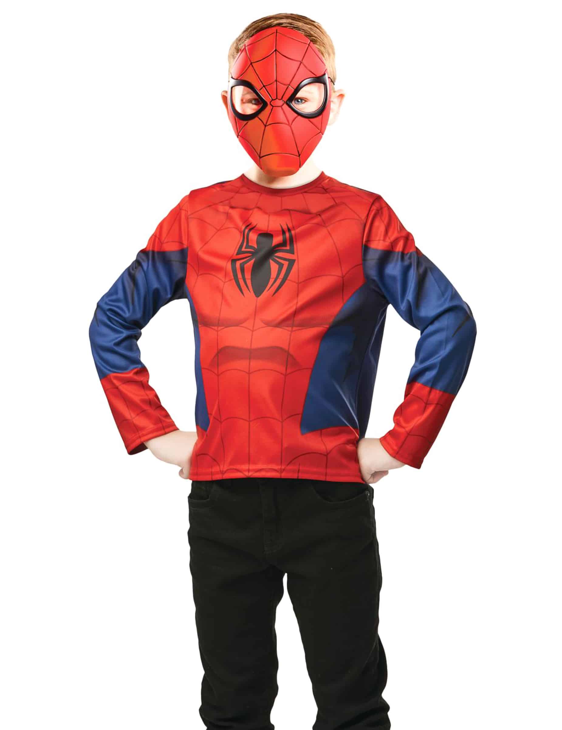 Spiderman Set Top und Maske für Kinder