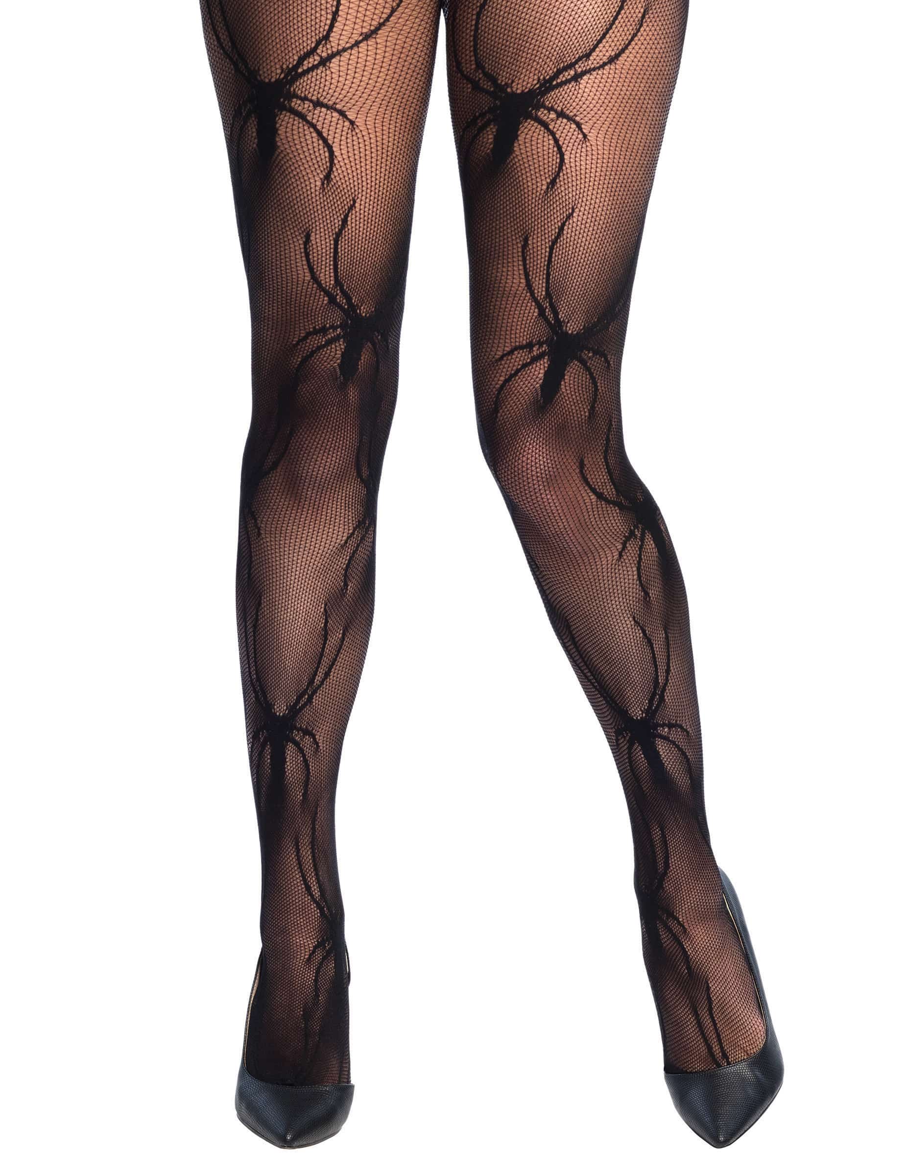 Spinnen Netzstrumpfhose für Damen schwarz