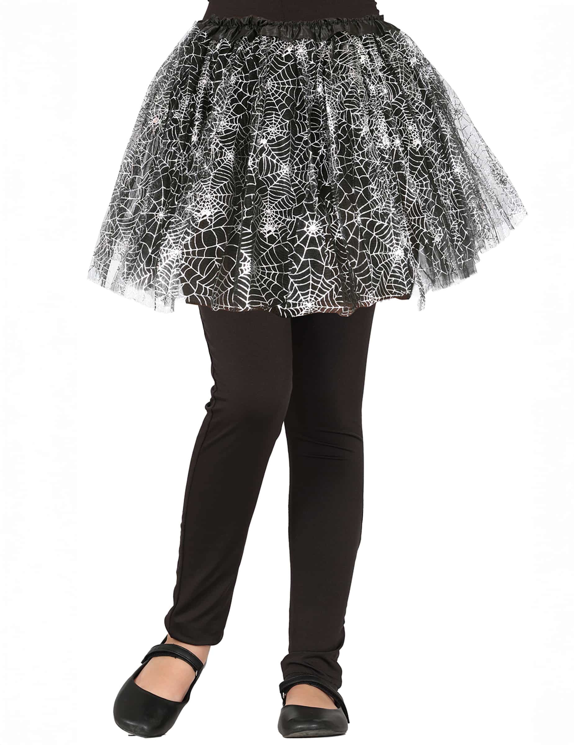 Spinnennetz Tutu silber für Mädchen 30cm