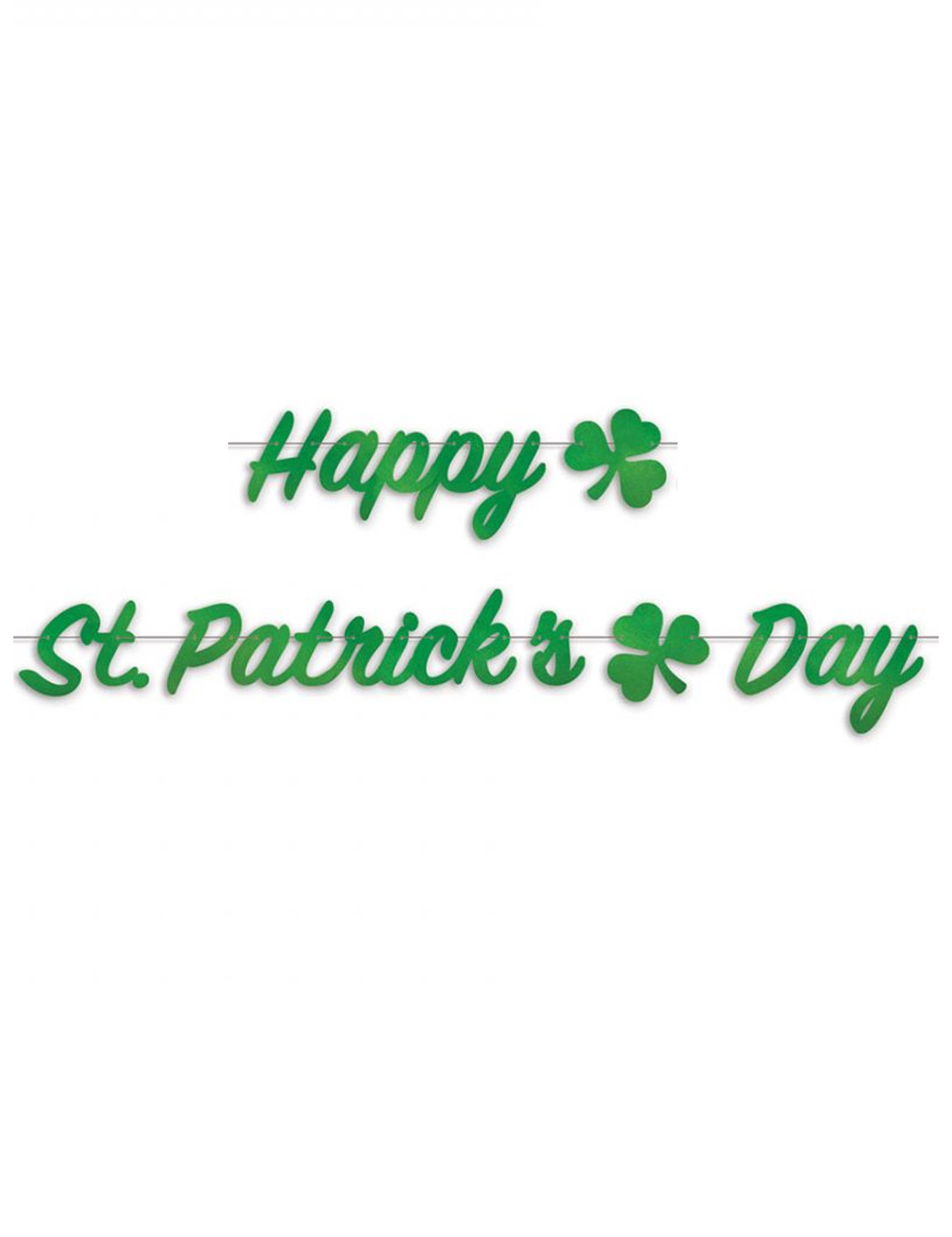 St. Patrick's Day-Girlande Partydeko grün 2 m