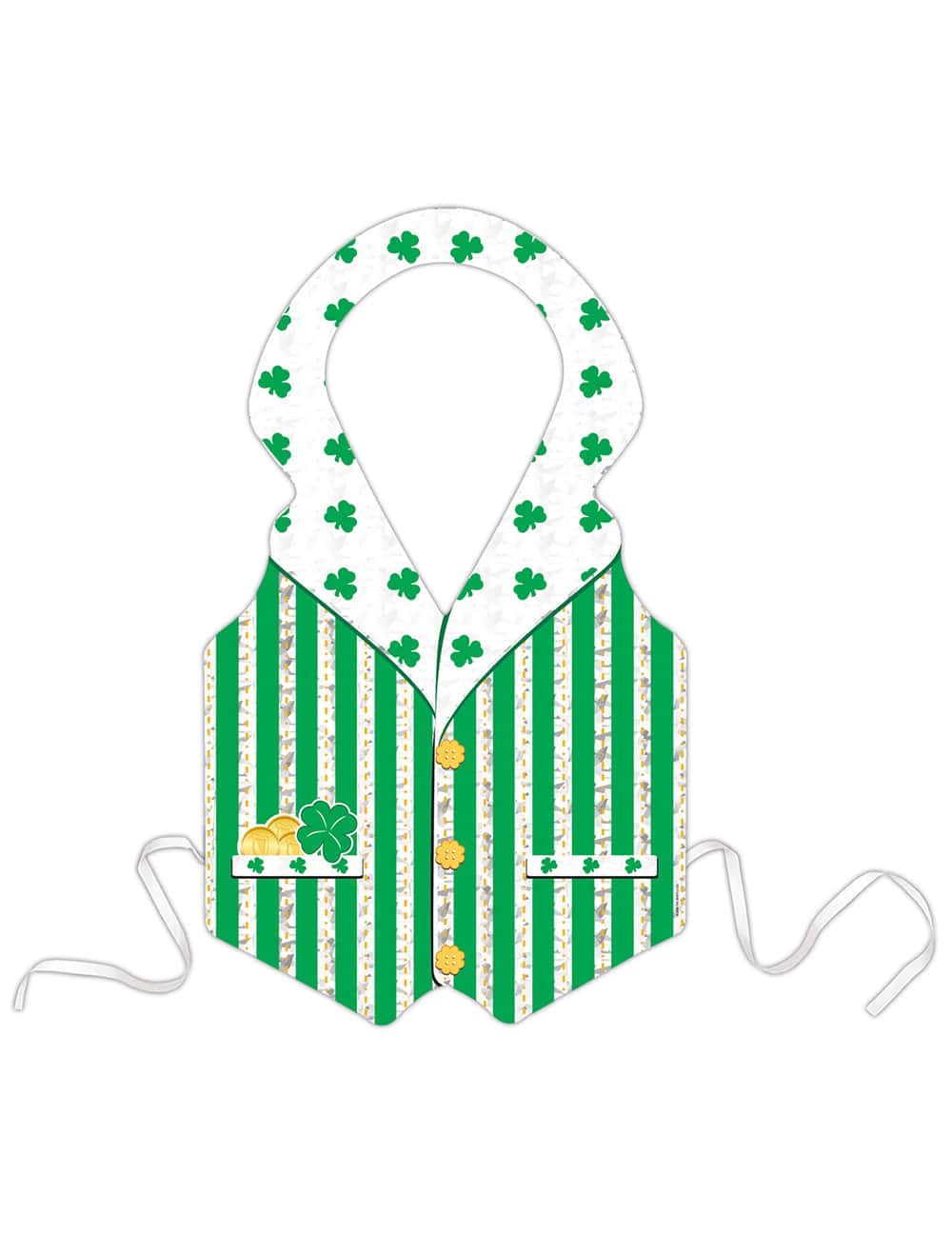 St. Patrick's Day Schürze Irland-Schürze Kleeblatt grün-weiss