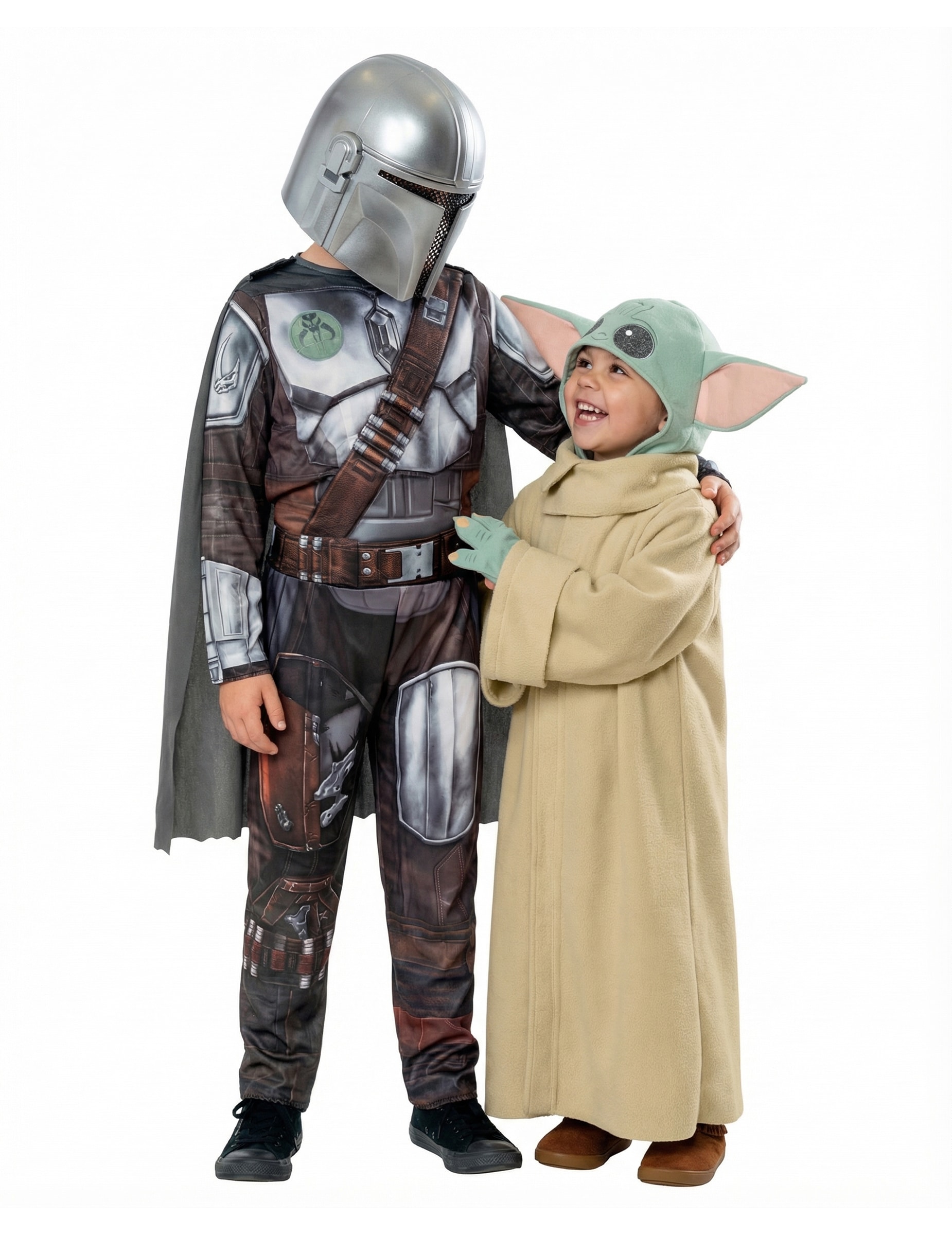Star Wars Partnerkostüm Mandalorian und Baby Yoda für Kinder