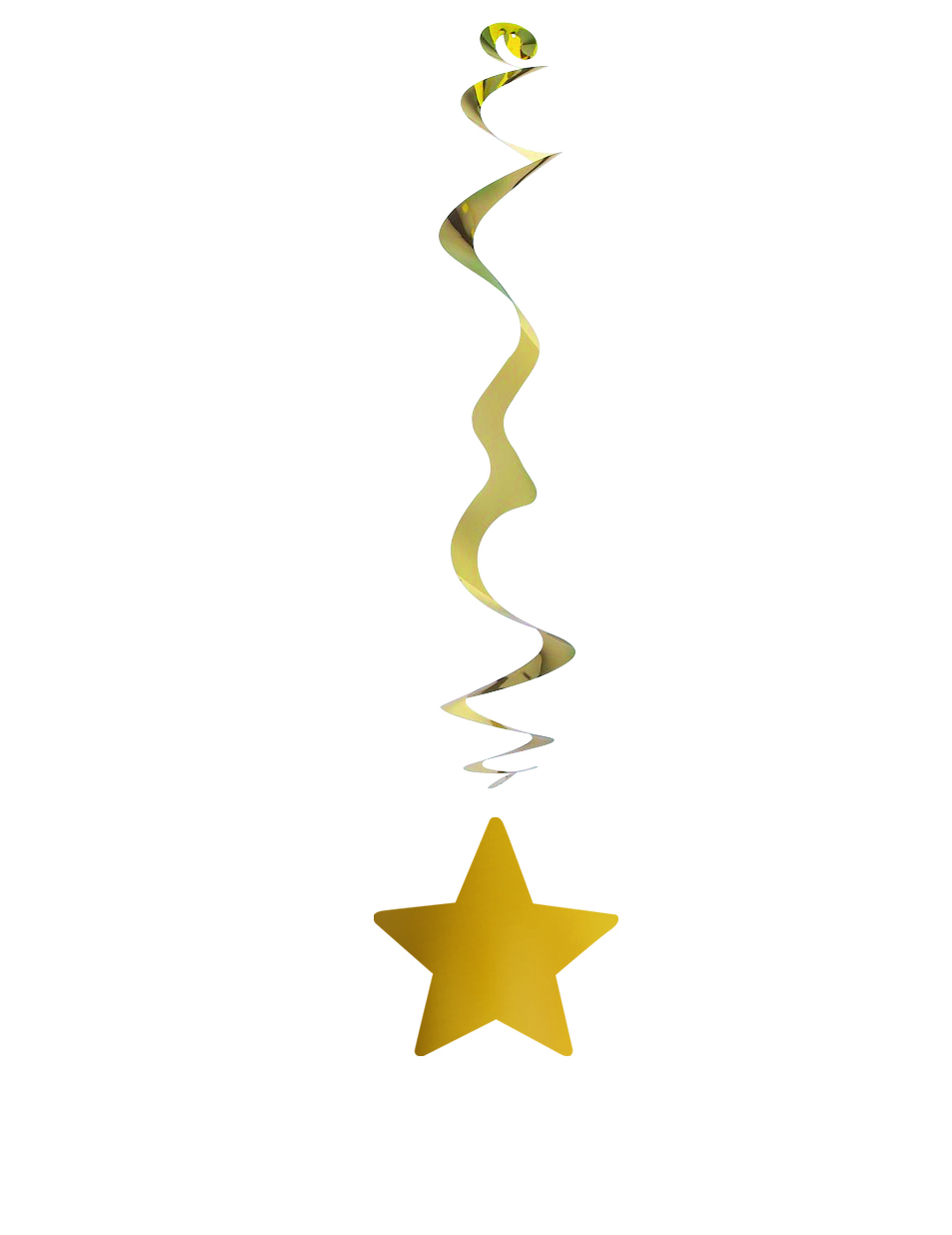 Stern-Hängegirlande Weihnachts-Deko 6 Stück gold 80cm