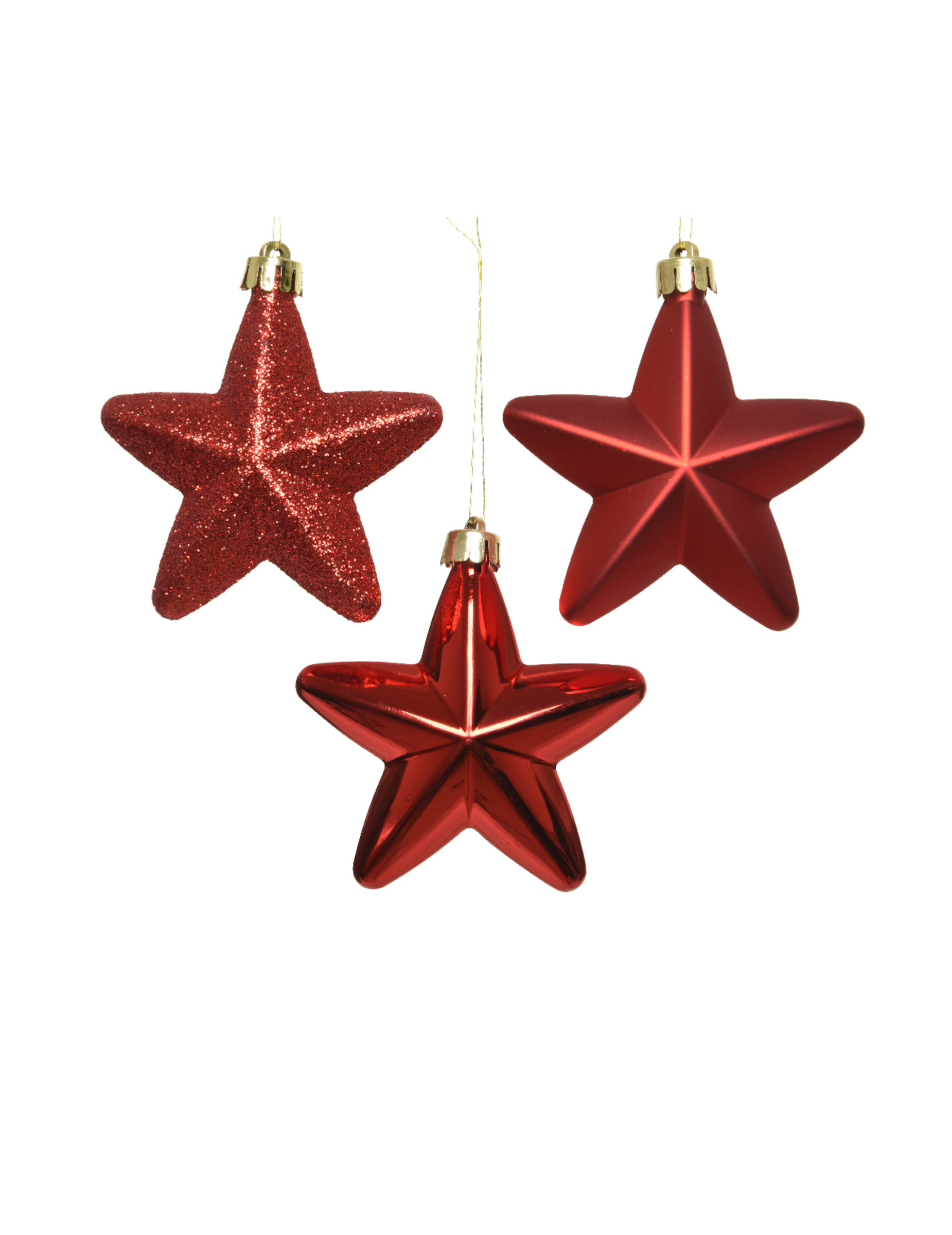 Sternen-Aufhänger Christbaumschmuck 6 Stück rot 7