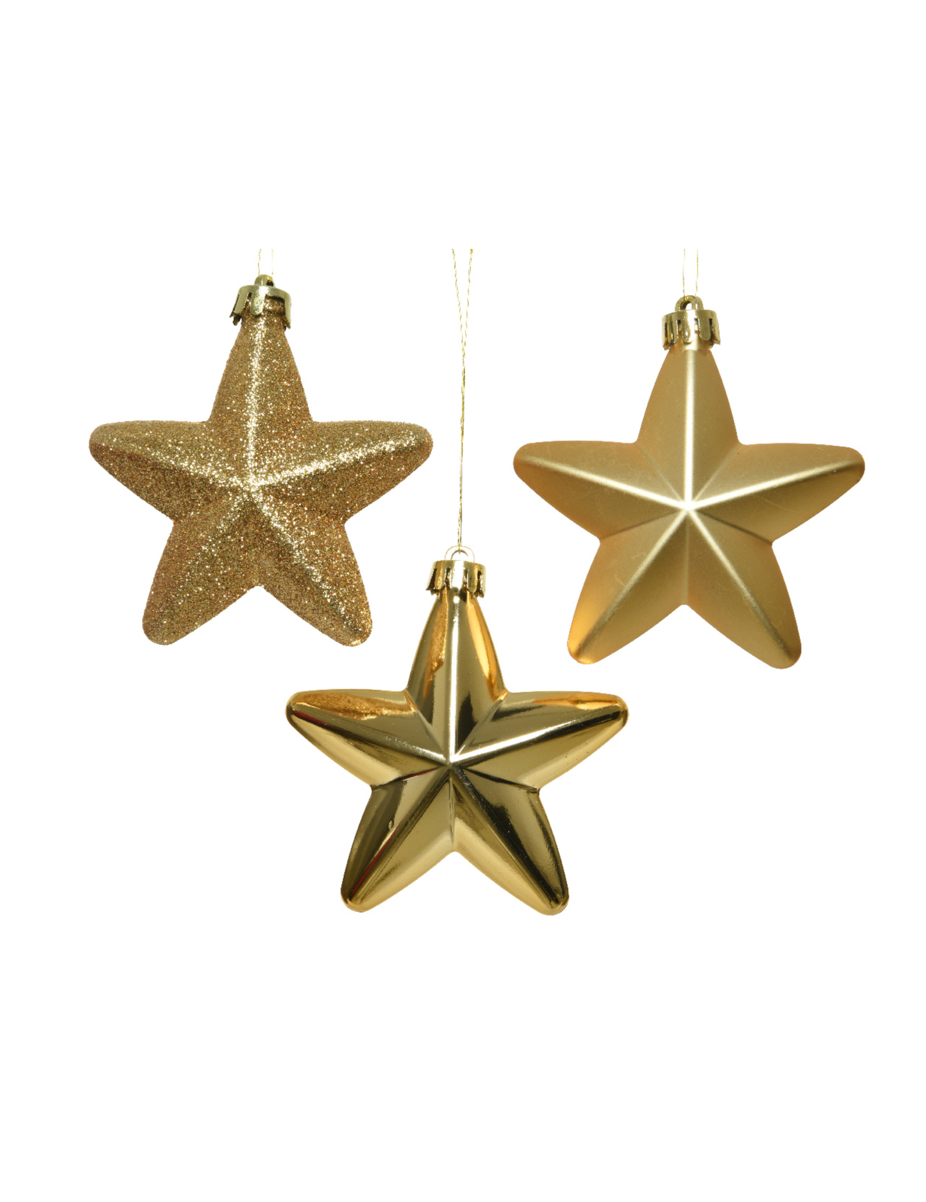 Sternen-Christbaumschmuck 6-teilig goldfarben 7