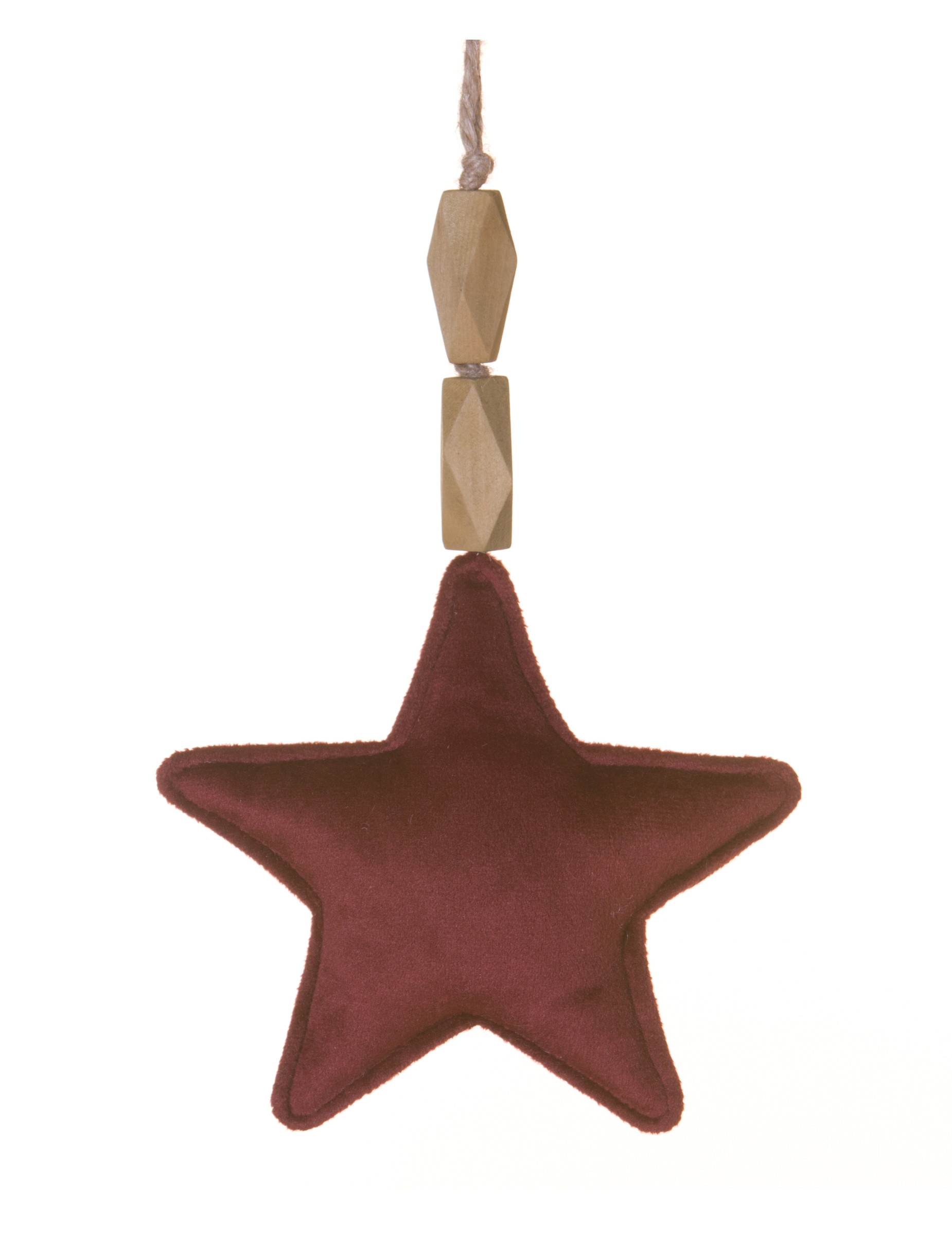 Sternen-Hängedeko Weihnachten burgunderfarben 22 cm